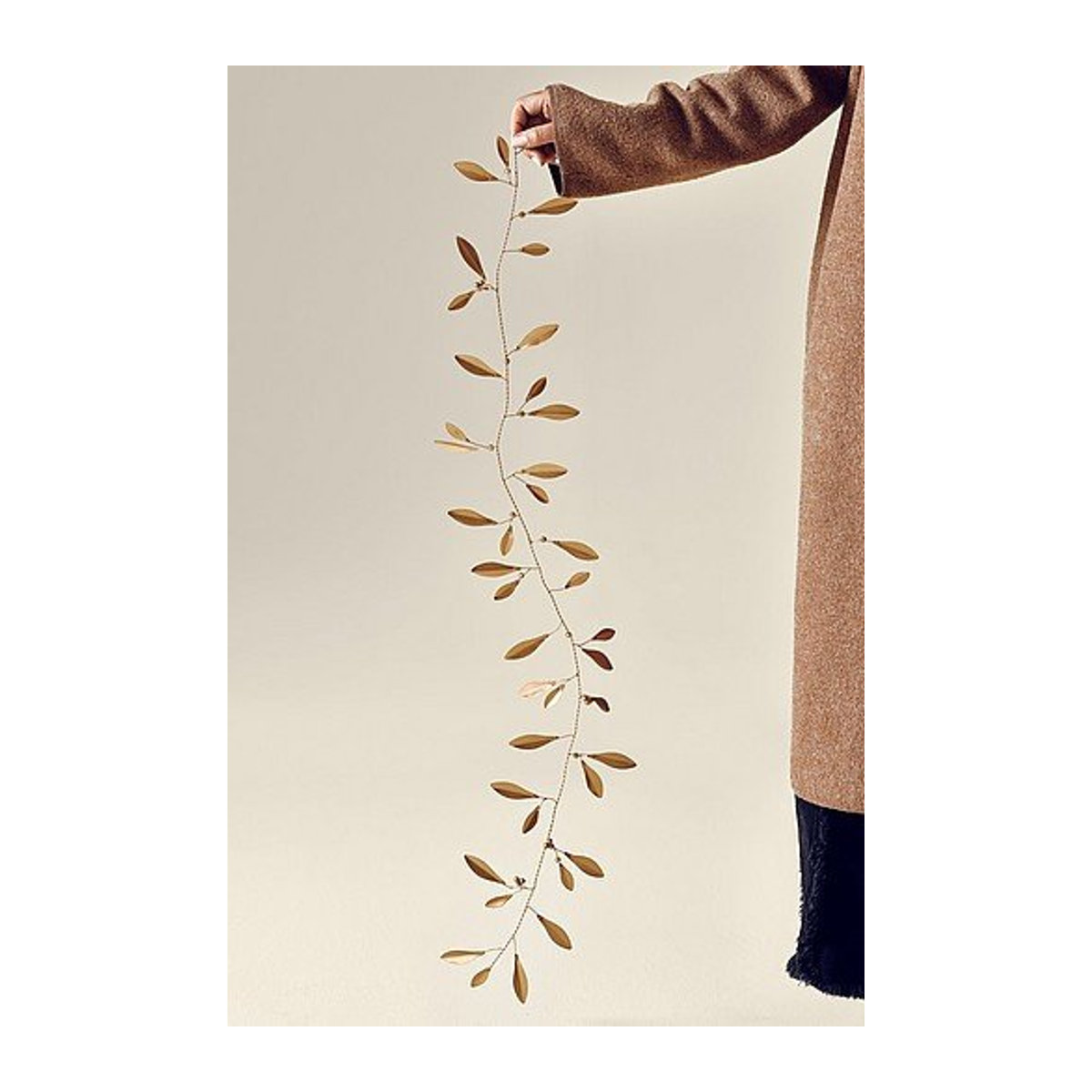 Jotex Mistel Girlande aus Metall in Gold und Braun, Länge: 103 cm - Bild 1