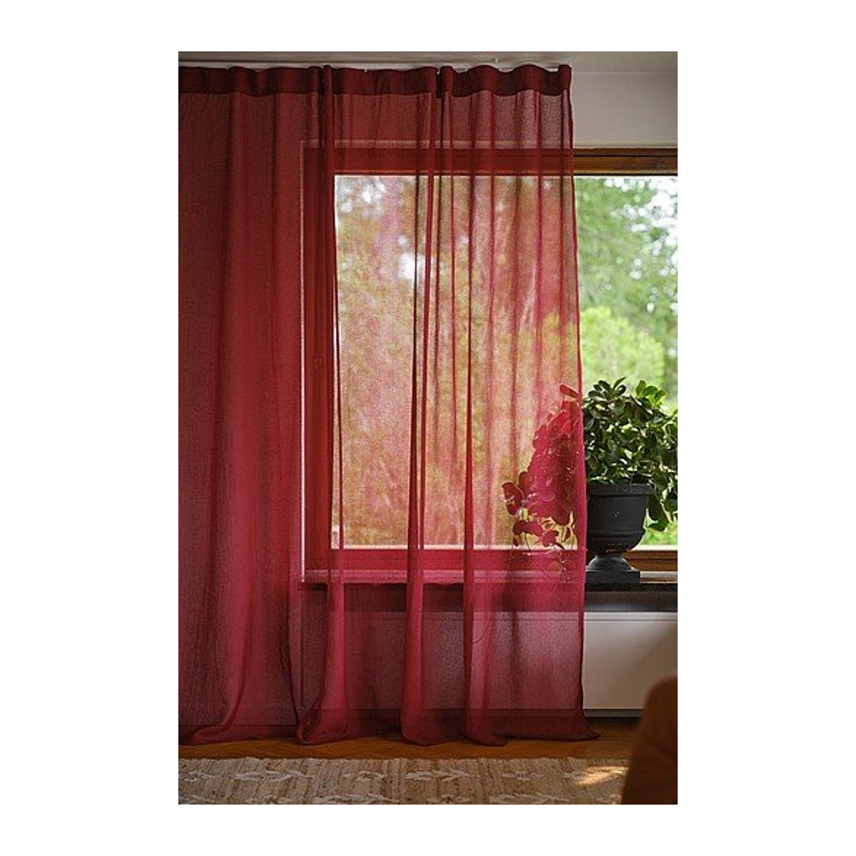 Jotex Multifunktionsgardine Sheer Shading in Rot, 1-Länge extra breit - Bild 1