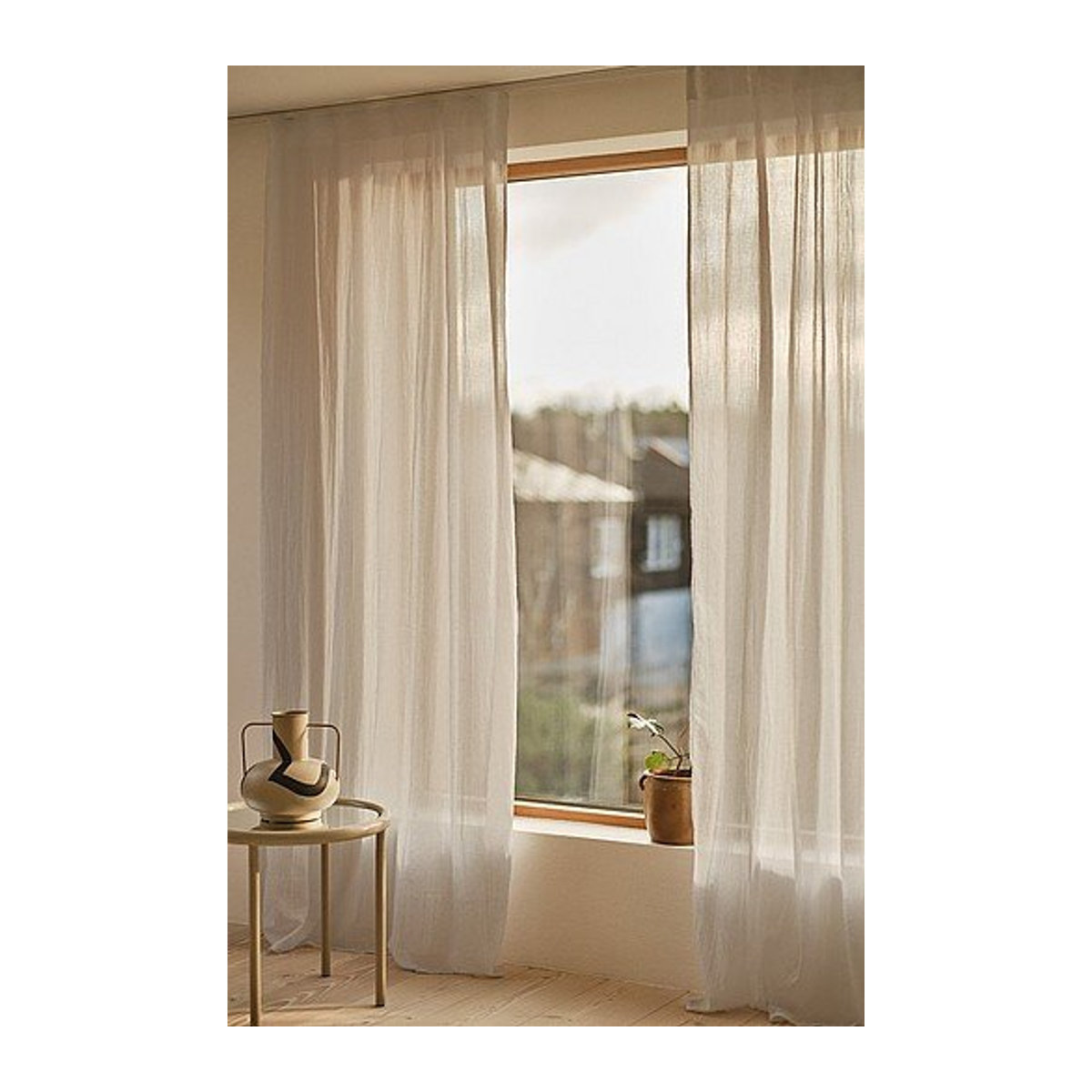 Jotex Vorhang CIA im 2er-Pack, Sheer Shading, Grau und Weiß - Bild 1