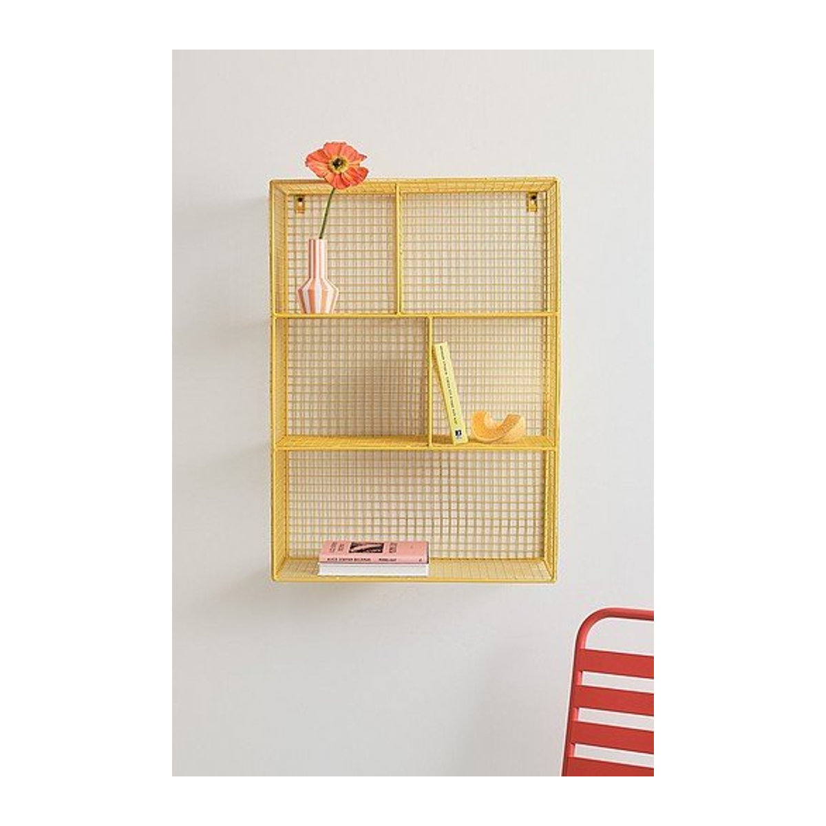 Jotex Wandregal STARK aus Metall in Gelb, B: 50 cm, H: 70 cm - Bild 1