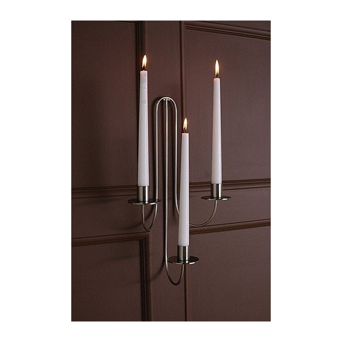 Jotex WINDSOR Wandkerzenhalter für 3 Tafelkerzen aus Messing in Gold und Silber, klassisches Design, wandmontiert - Bild 1