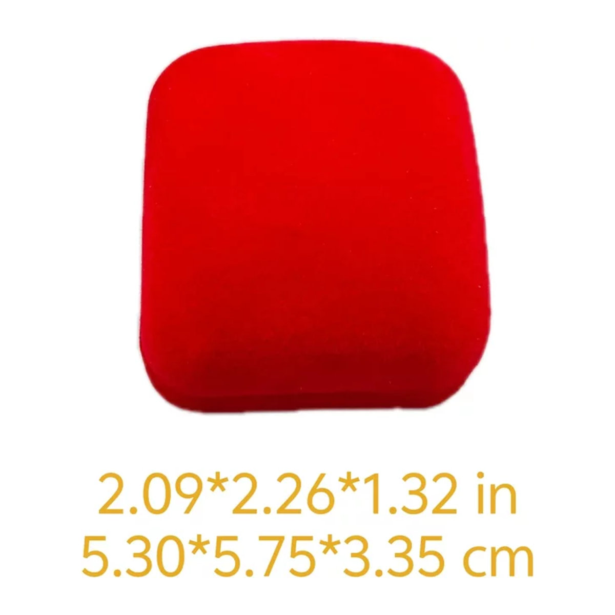 JOVISTA Doppel-Ring-Box quadratisch in Rot für Schmuck-Display bei Verlobung und Hochzeit - Bild 1