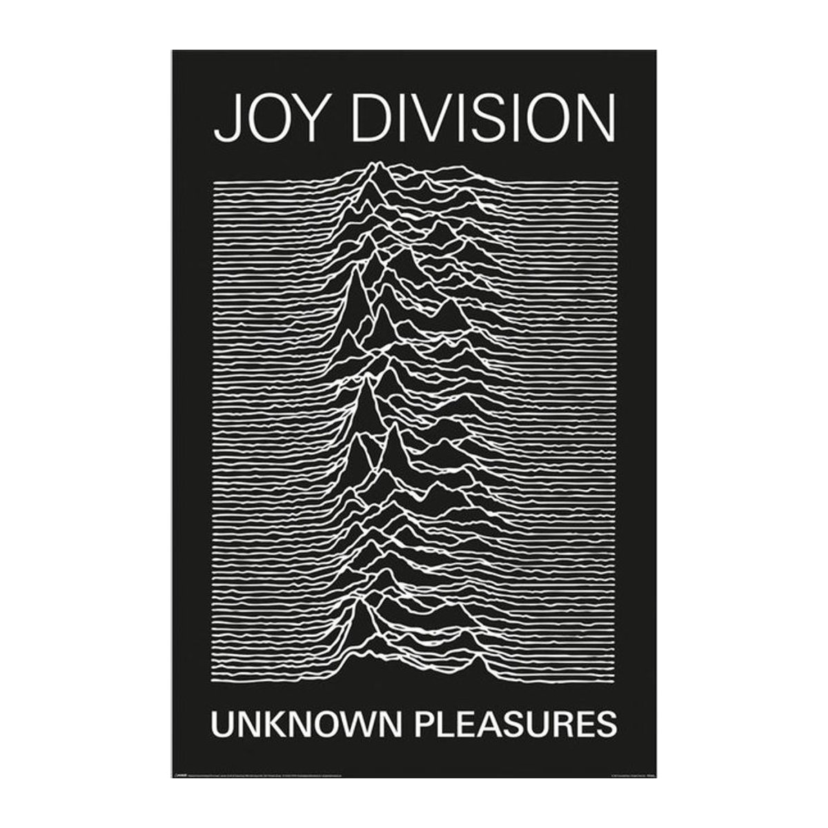 Joy Division Unknown Pleasures Poster Abstrakt in Schwarz/Weiß, Breite: 91.5 cm - Bild 1