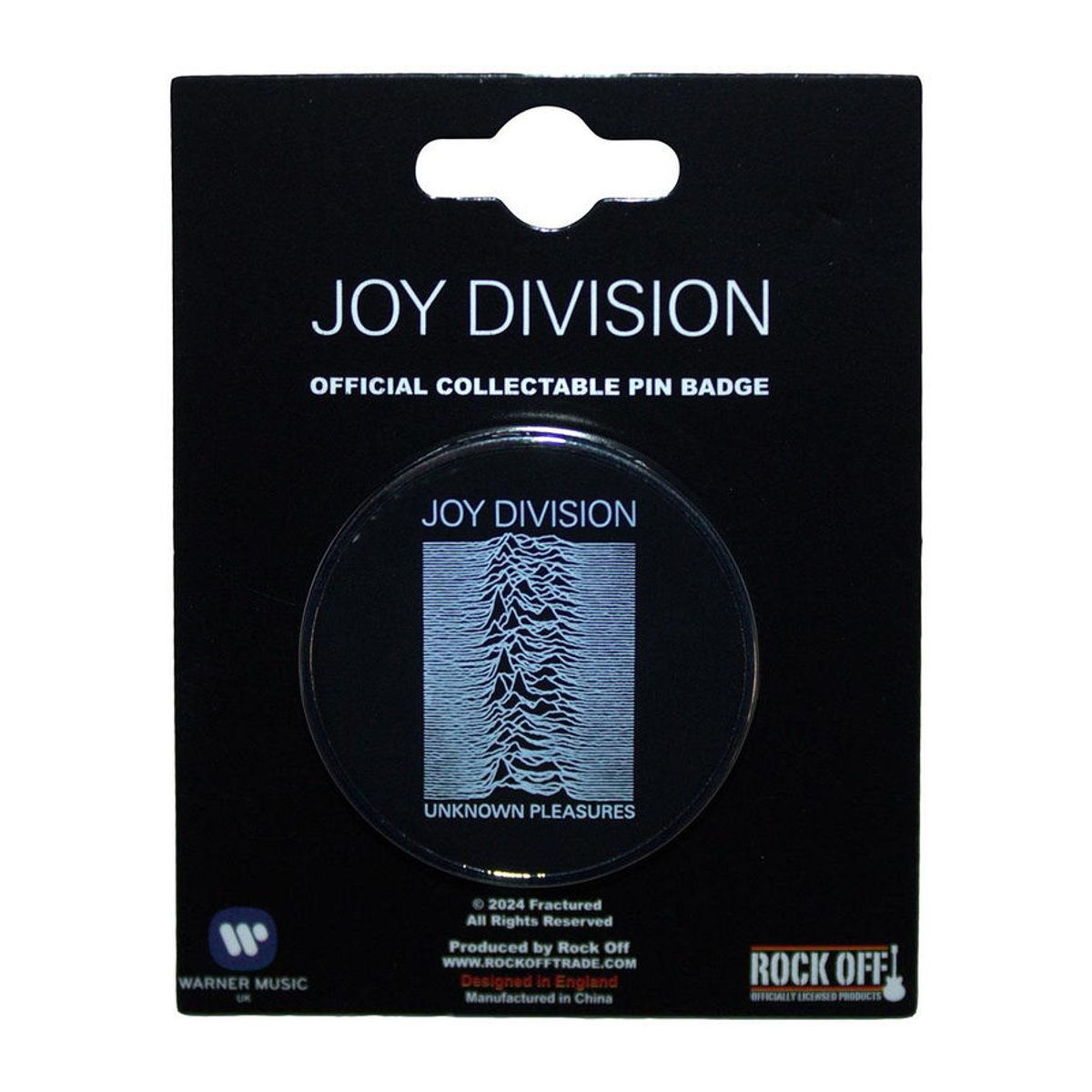 Joy Division Unknown Pleasures Sicherheitsnadel aus Metall in Schwarz - Bild 2