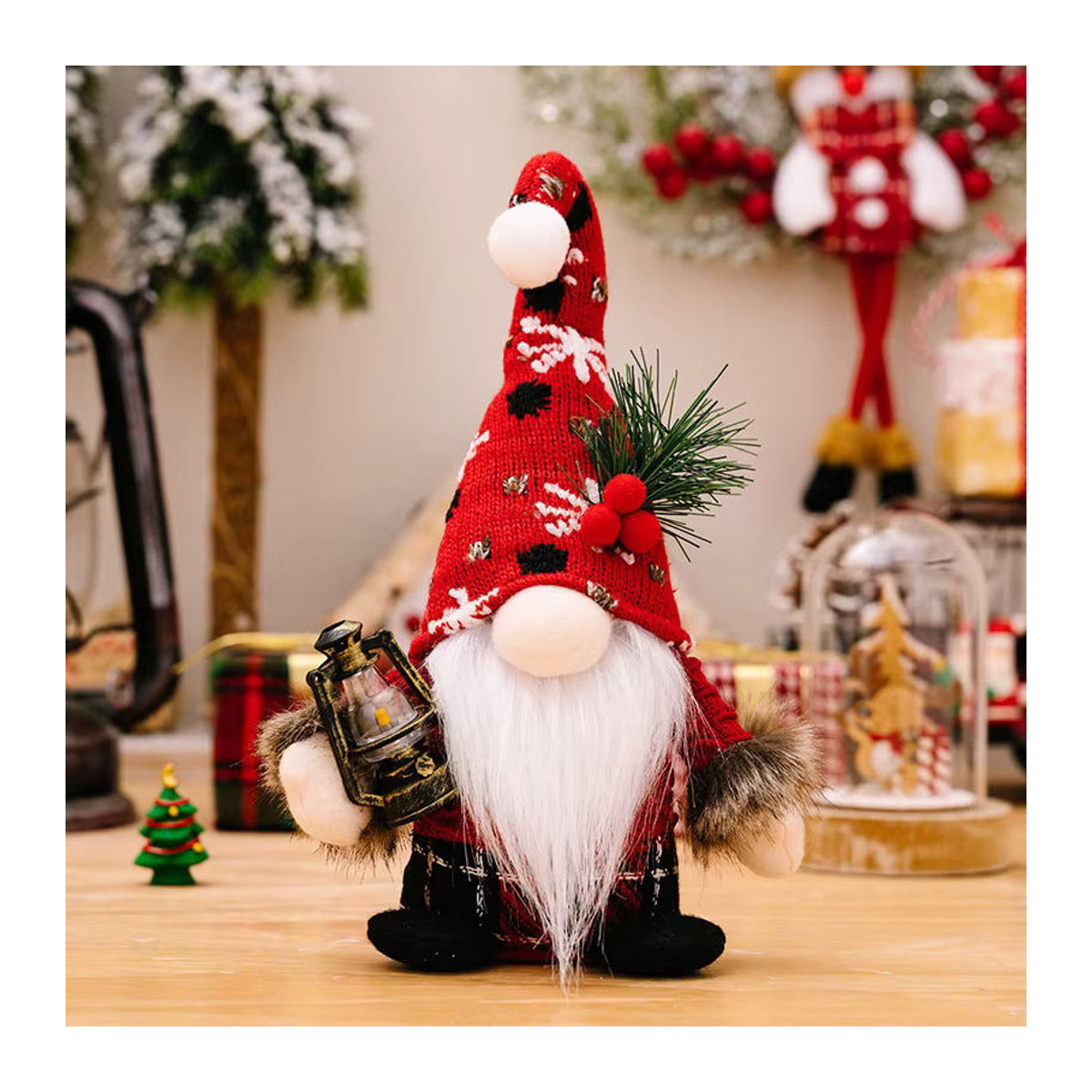 Joy-enlife Weihnachtsgnom als dekorative Stofffigur in Rot - Bild 6