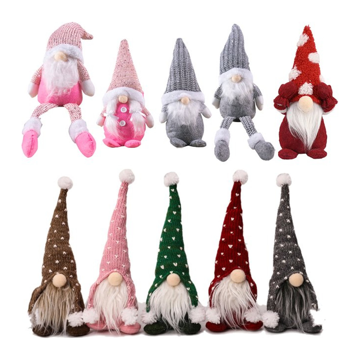 Joy-enlife Weihnachtsgnom als dekorative Weihnachtspuppe in Mehrfarbig aus Textil - Bild 1