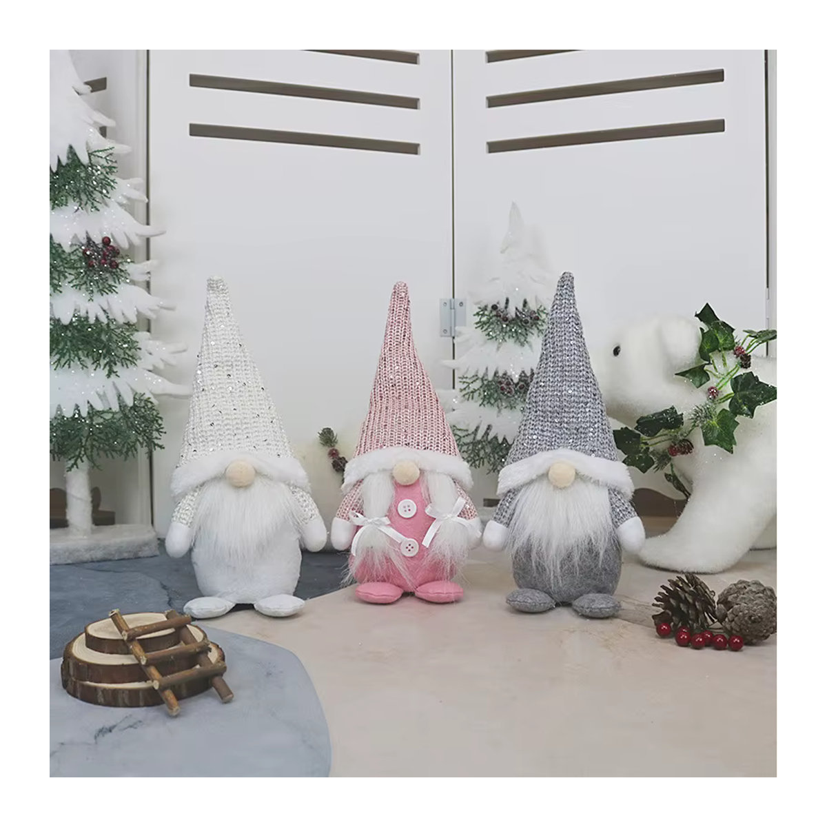 Joy-enlife Weihnachtsgnom als dekorative Weihnachtspuppe in Mehrfarbig aus Textil - Bild 3