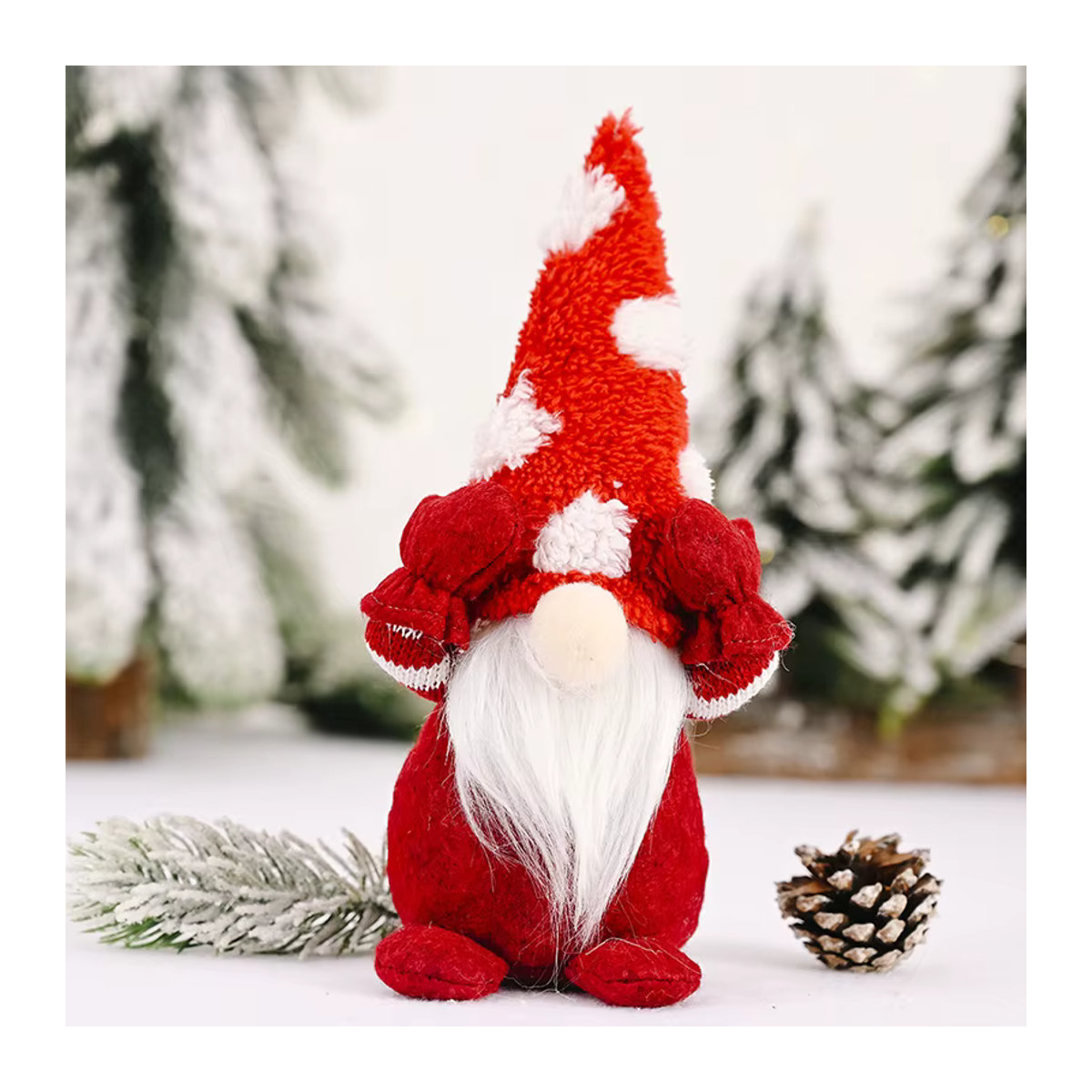 Joy-enlife Weihnachtsgnom als dekorative Weihnachtspuppe in Mehrfarbig aus Textil - Bild 4