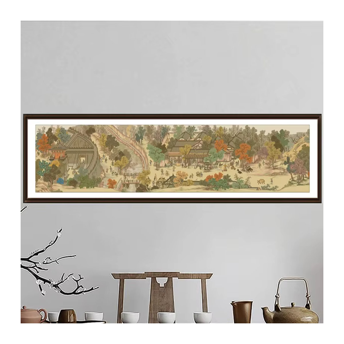 JOYAUTUM Kreuzstich Set Klassisches Chinesisches Gemälde Außerhalb der Jinling City 11CT DIY Stickerei Kit Mehrfarbig - Bild 2