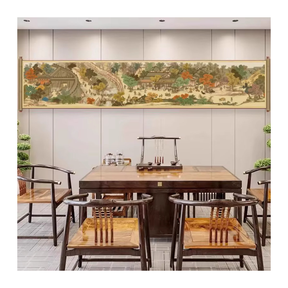 JOYAUTUM Kreuzstich Set Klassisches Chinesisches Gemälde Außerhalb der Jinling City 11CT DIY Stickerei Kit Mehrfarbig - Bild 3