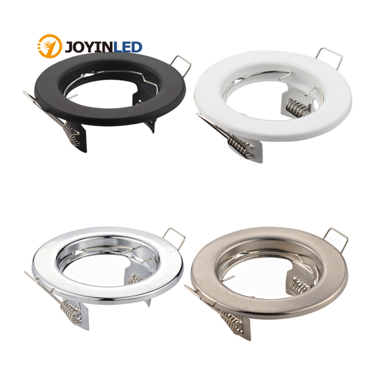 JOYINLED 6er Set Rotierende LED Einbaustrahler GU10 aus Metall in Weiß und Rot für Deckenmontage - Bild 1