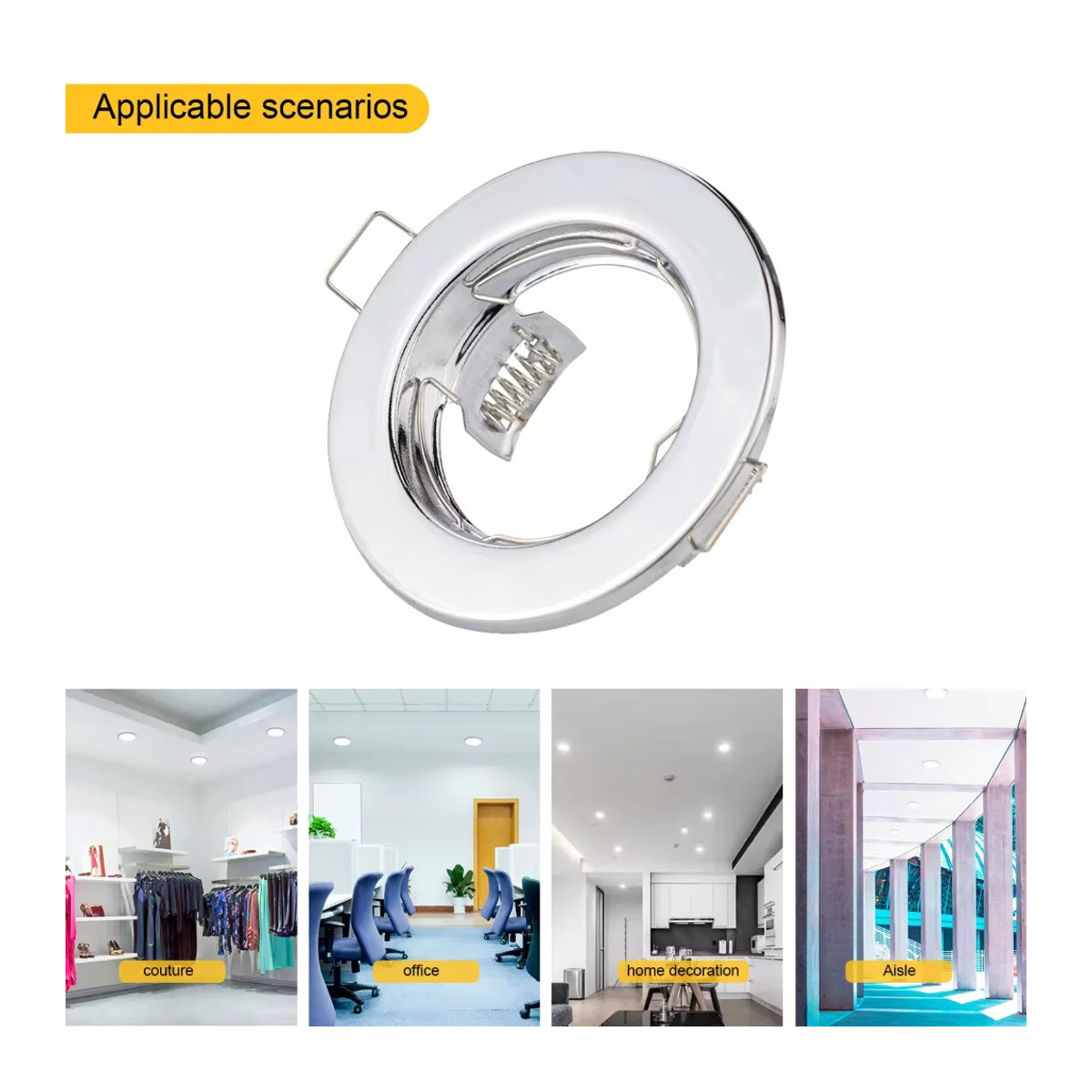 JOYINLED 6er Set Rotierende LED Einbaustrahler GU10 aus Metall in Weiß und Rot für Deckenmontage - Bild 2