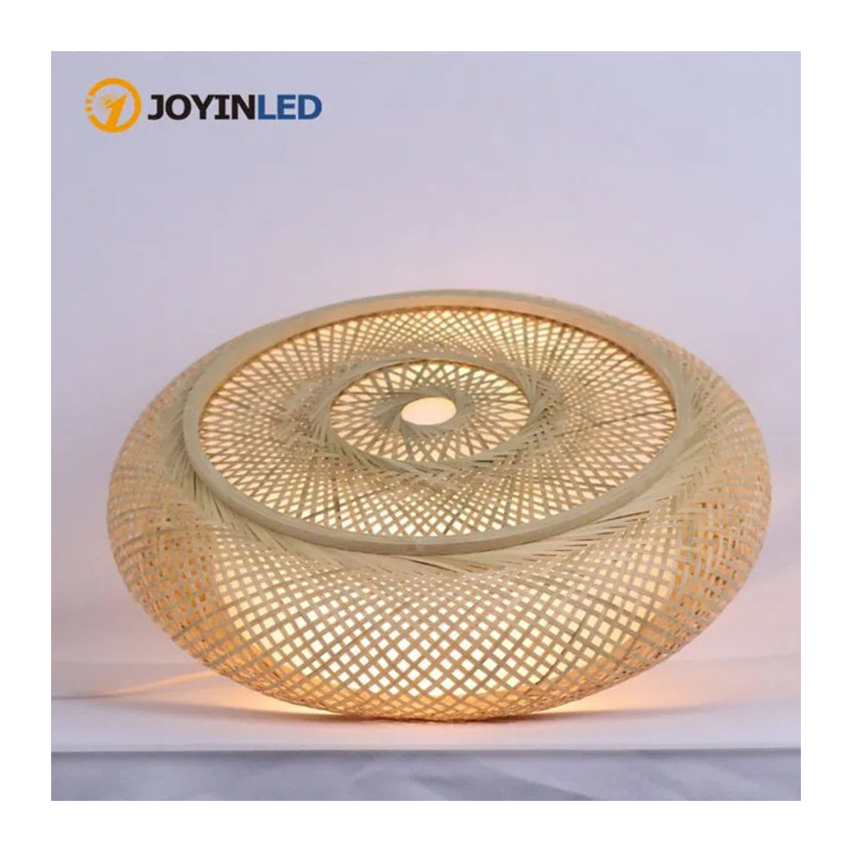 JOYINLED Bambus-Deckenleuchte im Bohemian-Stil, geflochtener Rattan-Lampenschirm für dein Zuhause oder dein Restaurant - Bild 1