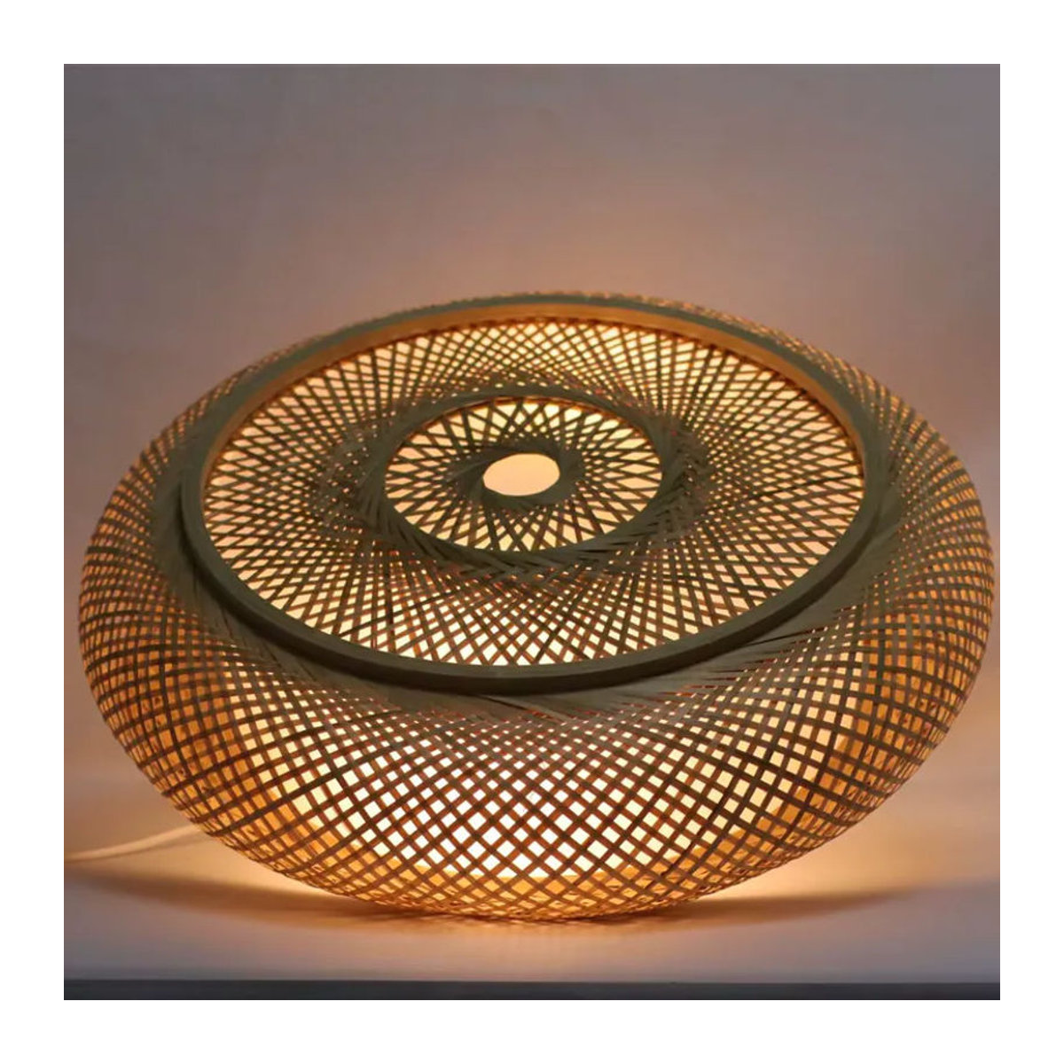 JOYINLED Bambus-Deckenleuchte im Bohemian-Stil, geflochtener Rattan-Lampenschirm für dein Zuhause oder dein Restaurant - Bild 3