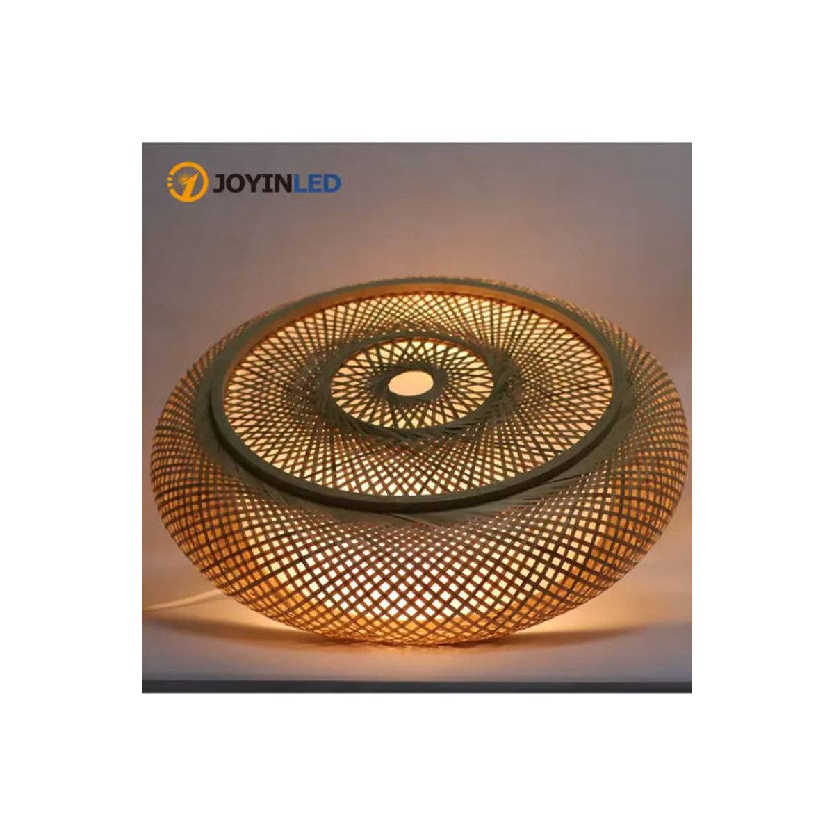 JOYINLED Bambus-Deckenleuchte im Bohemian-Stil, geflochtener Rattan-Lampenschirm für dein Zuhause oder dein Restaurant - Bild 5