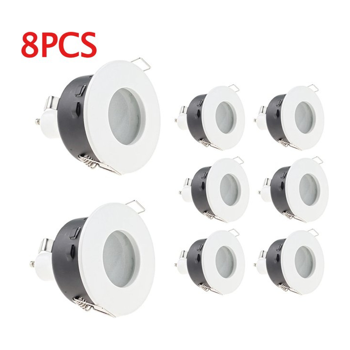 JOYINLED LED-Einbaustrahler IP65 Wasserdicht in Weiß für GU10/MR16 Deckenlampenhalter - Bild 1