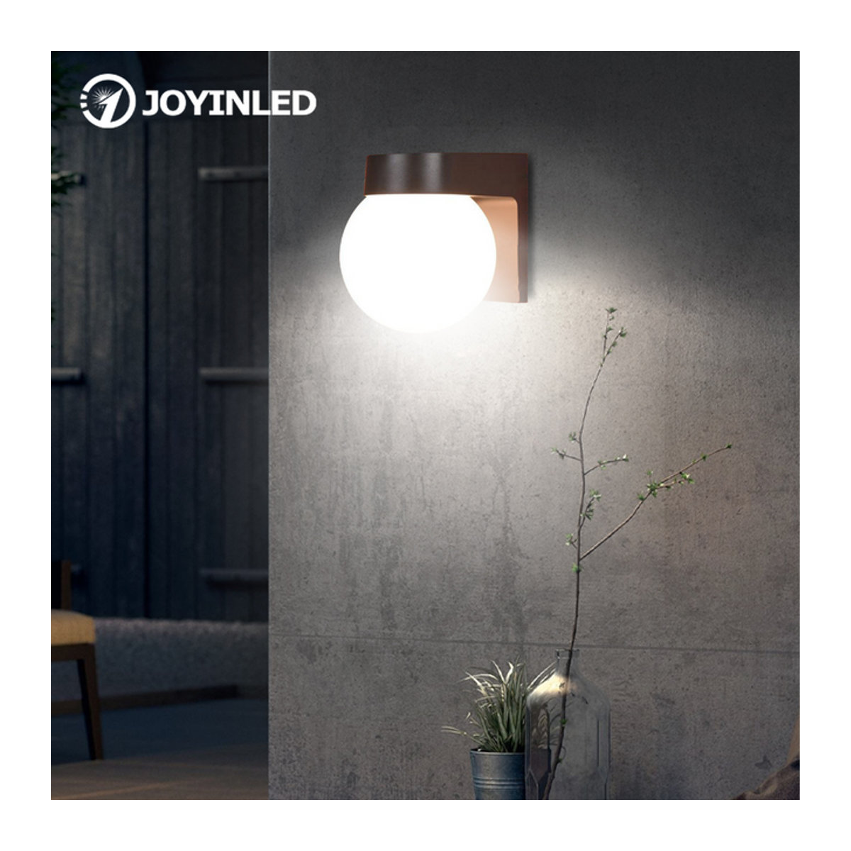 JOYINLED LED Wandleuchte in Schwarz/Weiß mit milchig-weißem Acrylschirm im minimalistischen Design für Wohnzimmer und Esszimmer - Bild 1