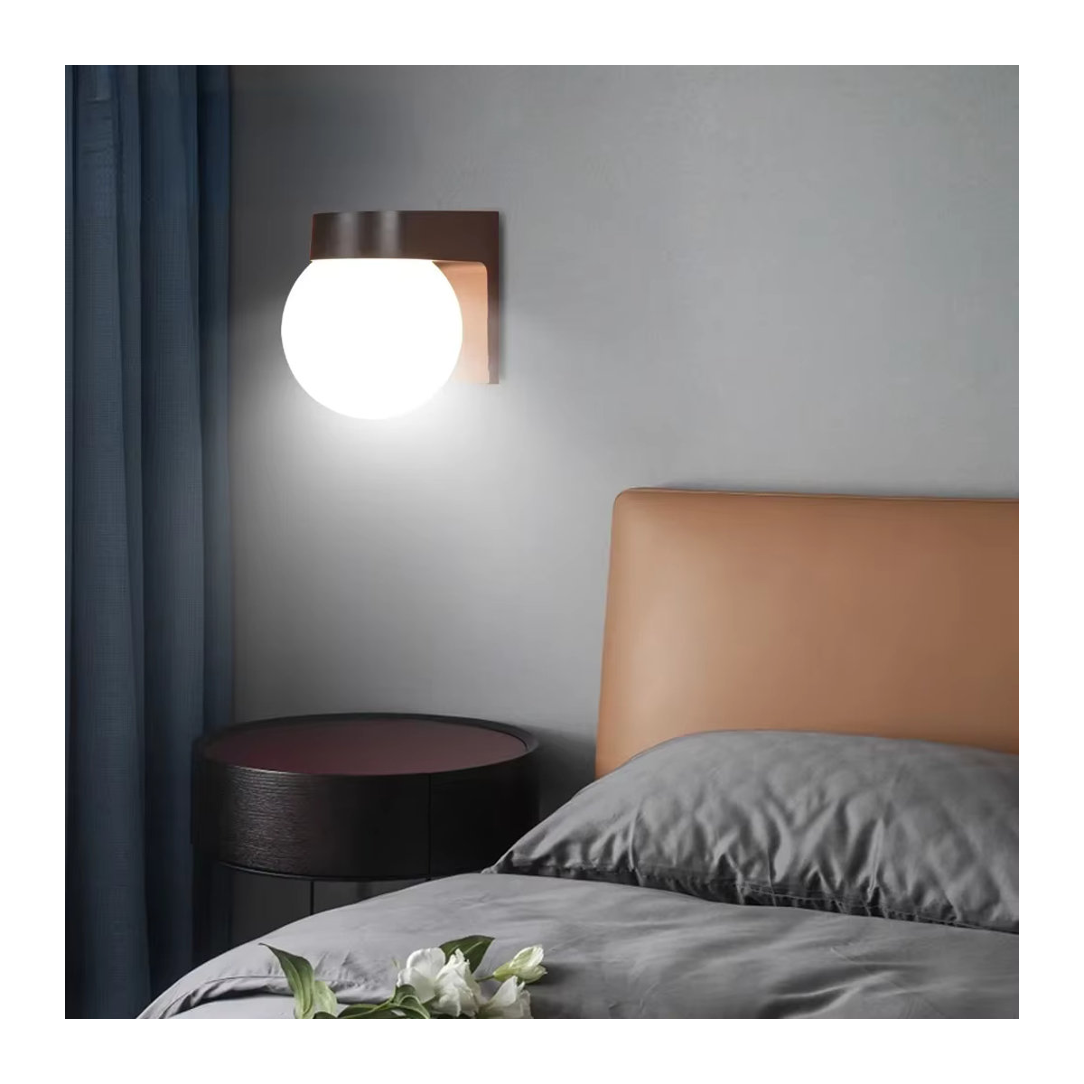 JOYINLED LED Wandleuchte in Schwarz/Weiß mit milchig-weißem Acrylschirm im minimalistischen Design für Wohnzimmer und Esszimmer - Bild 4