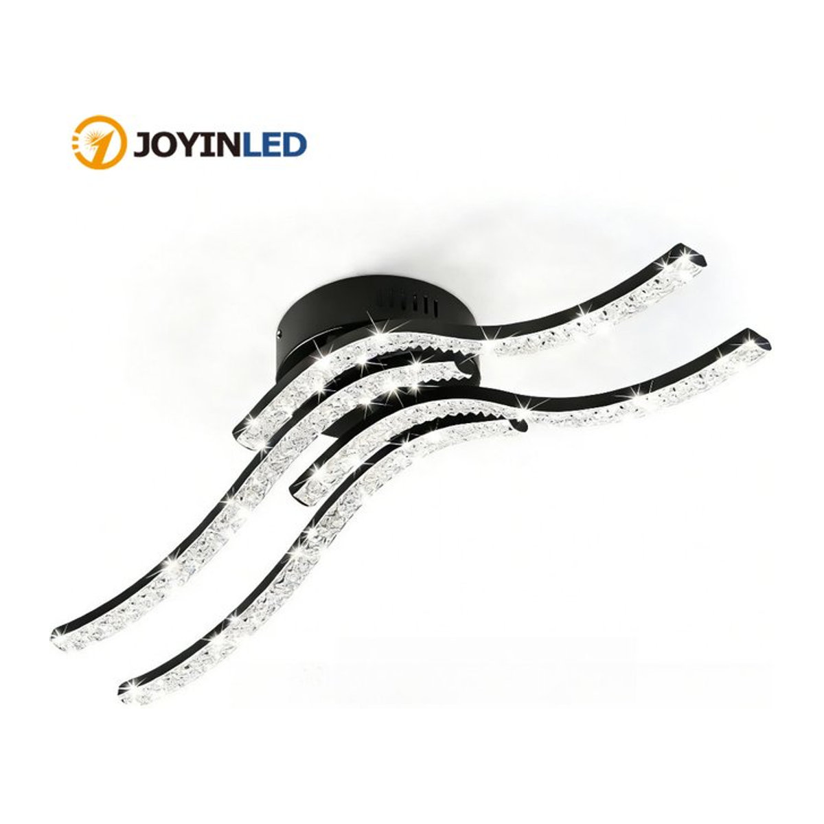 JOYINLED Moderne LED Deckenlampe Schwarz Dimmbar für Wohnzimmer Schlafzimmer Flur und Esszimmer - Bild 1
