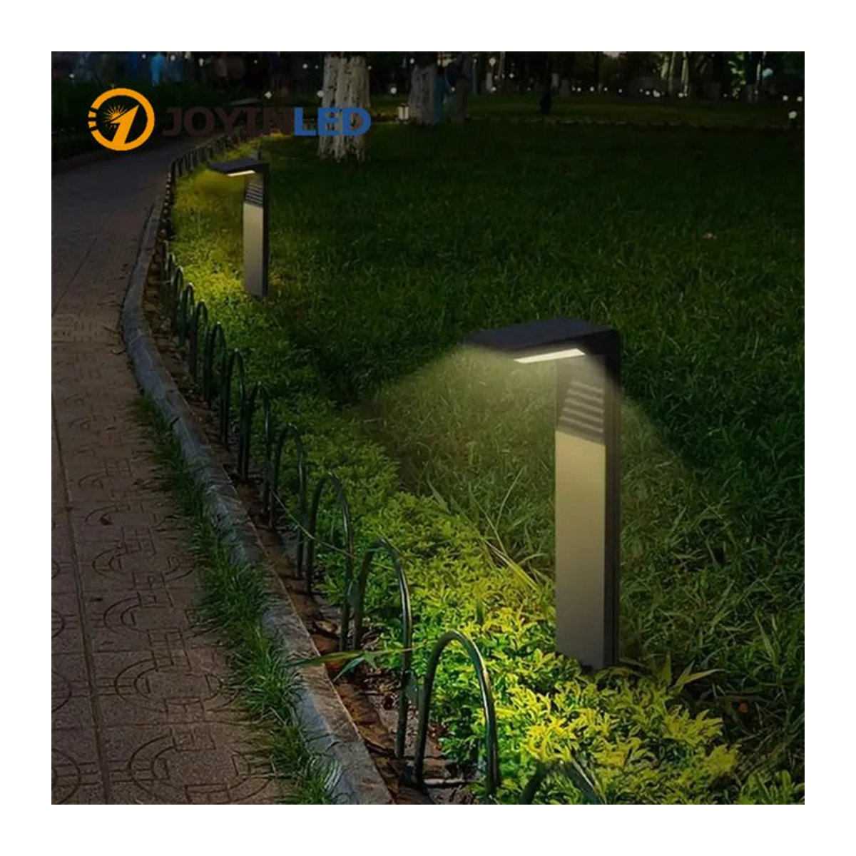JOYINLED Moderne Solarleuchte IP64 Wasserdicht mit LED Warmweiß oder Weiß für Garten und Außenbereich in Schwarz oder Weiß - Bild 1