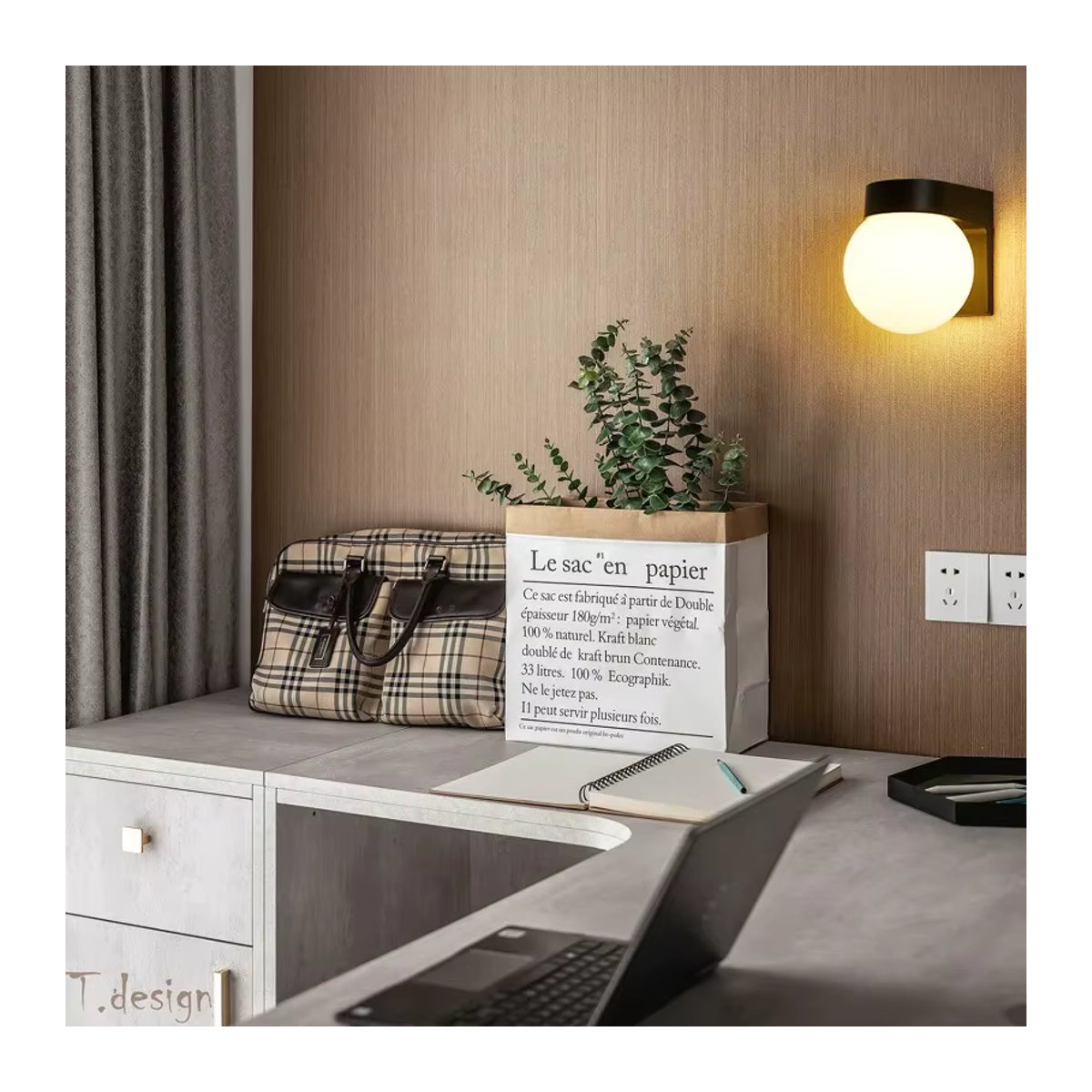 JOYINLED Outdoor Wandleuchte im Industrial Design mit E27 Fassung und kugelförmigem Lampenschirm in Schwarz - Bild 3