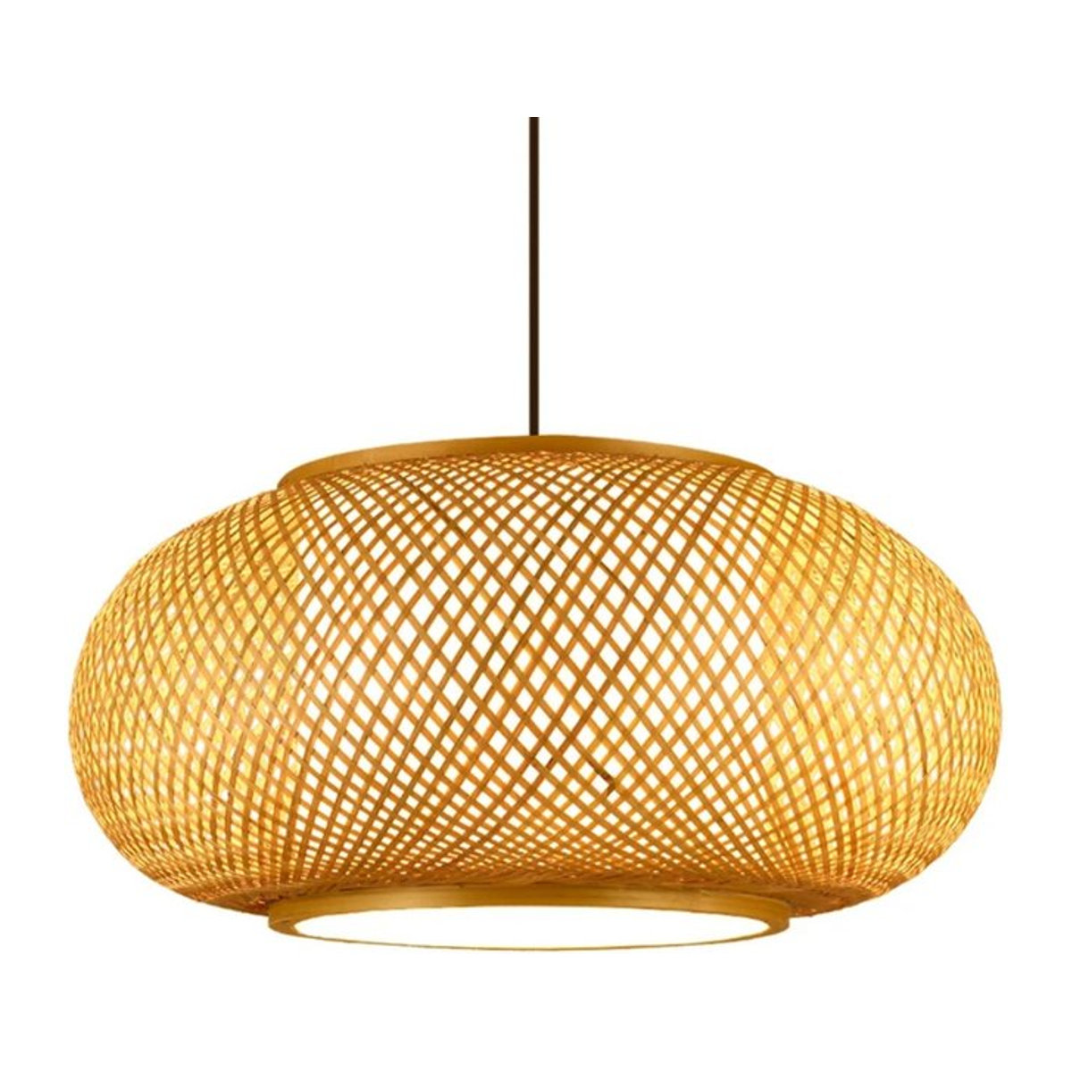 JOYINLED Pendelleuchte aus natürlichem Bambus und Rattan handgewebt für Teestuben und Schlafzimmer - Bild 1