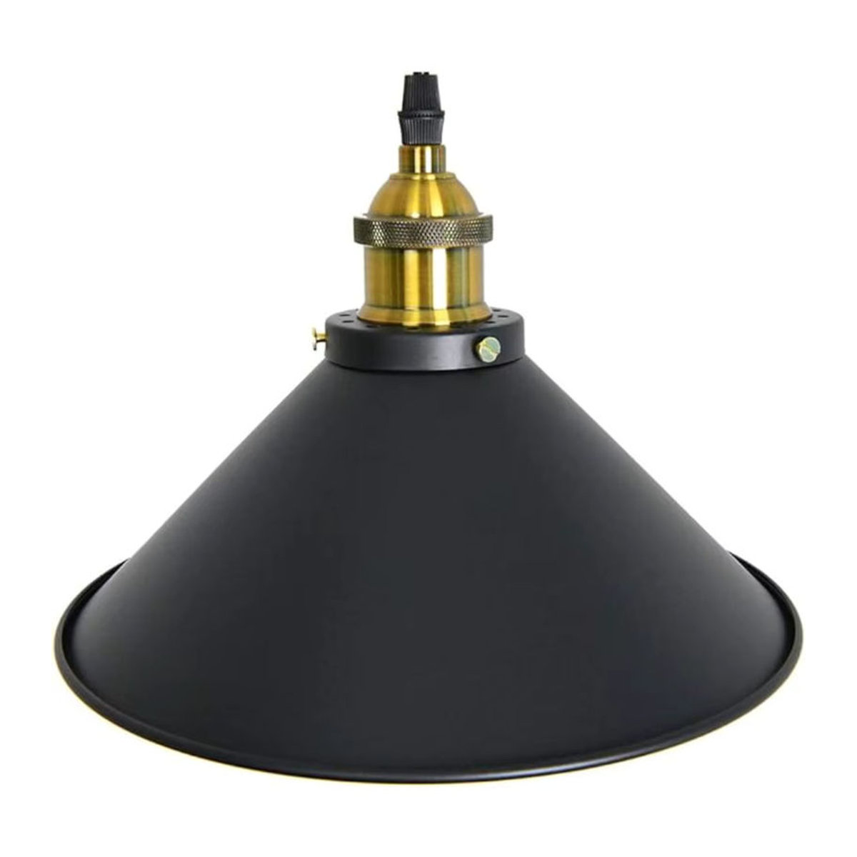 JOYINLED Pendelleuchte im Vintage Loft Design, Schwarze Industrielle Hängeleuchte aus Metall mit E27 Sockel für Retro Beleuchtung - Bild 3