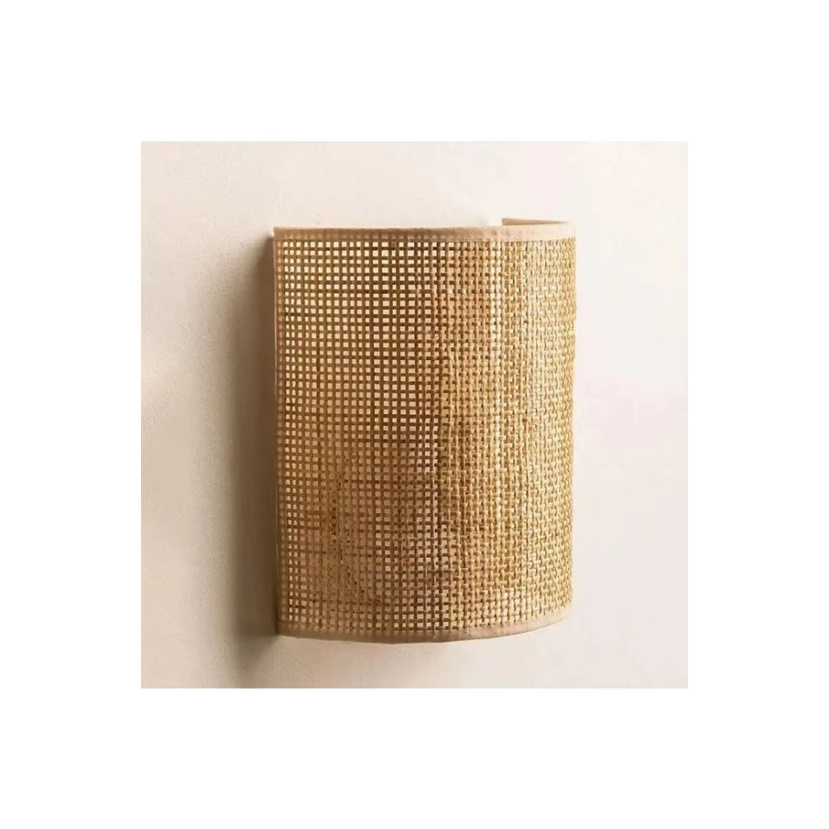 JOYINLED Rattan Wandlampe aus Naturmaterial im Landhaus- und Bohemian-Stil mit LED-Beleuchtung - Bild 5