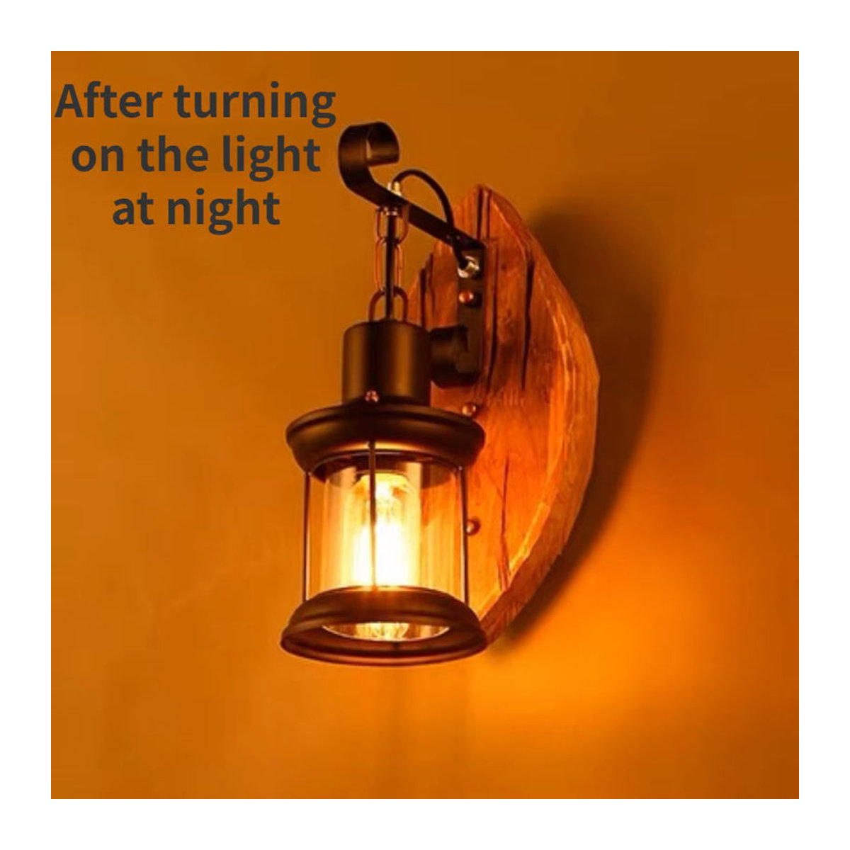 JOYINLED Retro Industrie LED Wandleuchte Schwarz aus Metall mit E27 Fassung - Bild 6