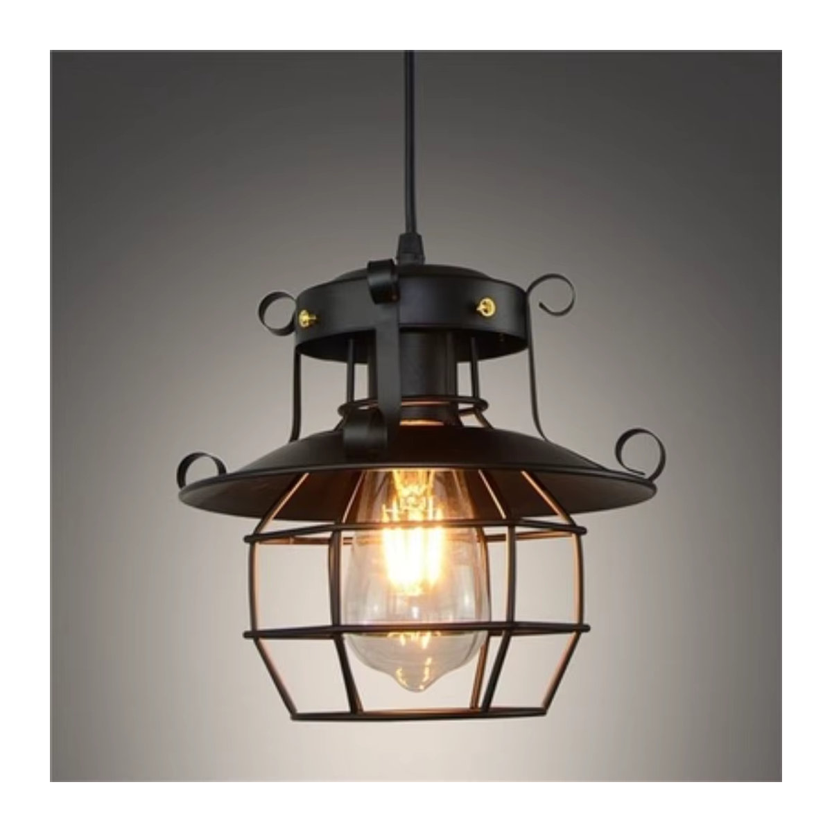 JOYINLED Retro Kronleuchter aus Metall in Schwarz für Restaurant und Bar - Bild 3