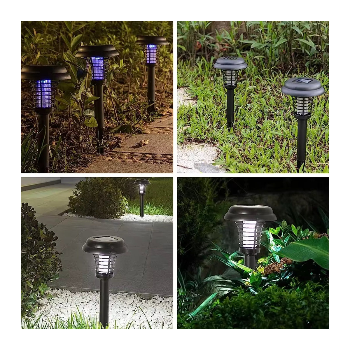 JOYINLED Solar-Insektenvernichter Set für Garten und Terrasse, wasserdichte Mückenvernichter Lampe für den Außenbereich - Bild 2