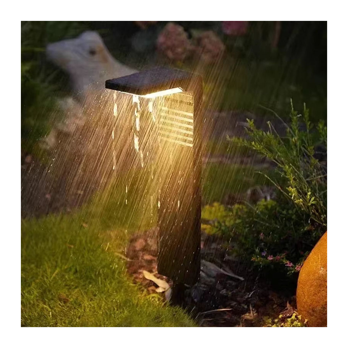 JOYINLED Solar-Wegeleuchte LED Schwarz Minimalistisch Wasserdicht für Garten und Außenbereich - Bild 5
