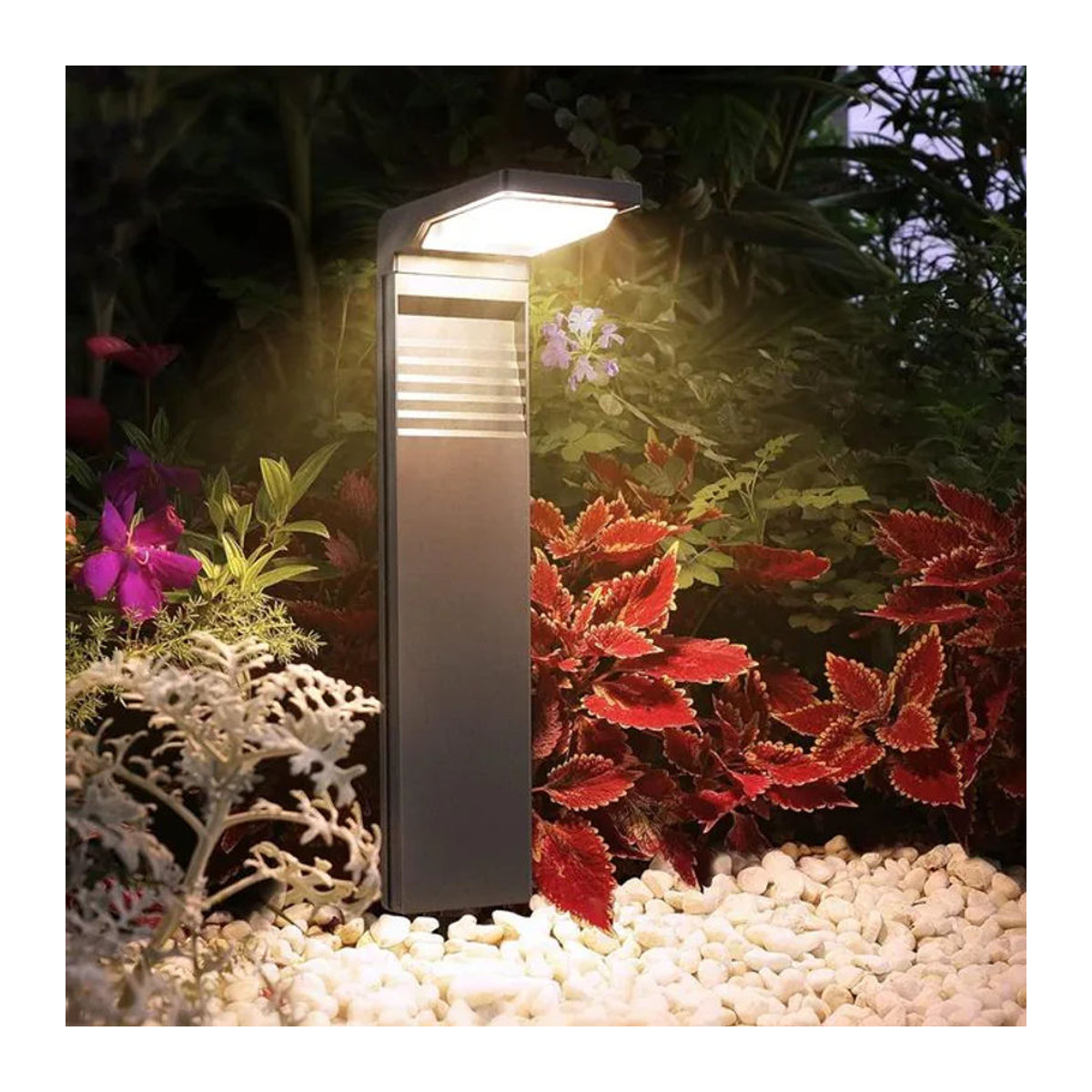 JOYINLED Solar-Wegeleuchten Set 2 Stück, Modern, Schwarz, Warmweiß - Bild 1