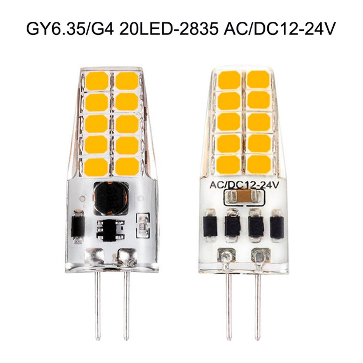 JOYPJLIT Dimmbare G4 GY6.35 LED-Maiskristallbirne 4 W SMD2835 LED-Strahler für DC 12 V 24 V - Bild 1
