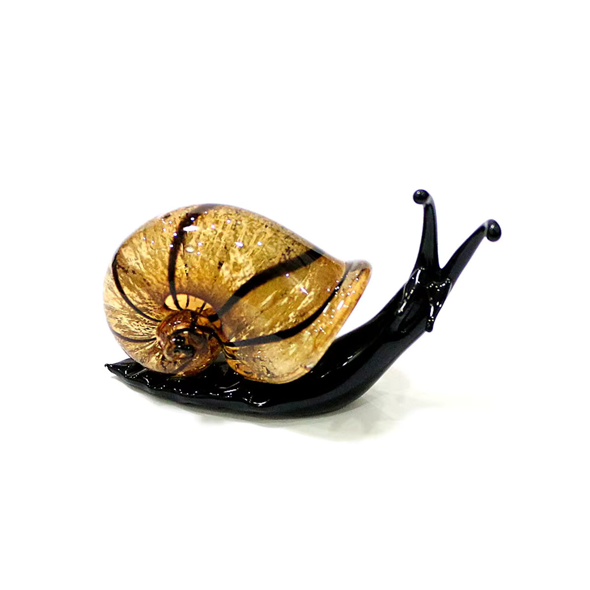 JSSMTLP Murano-Glas Schnecken-Miniaturfiguren als dekorative Tier-Ornamente in Silber, Blau und Mehrfarbig - Bild 2