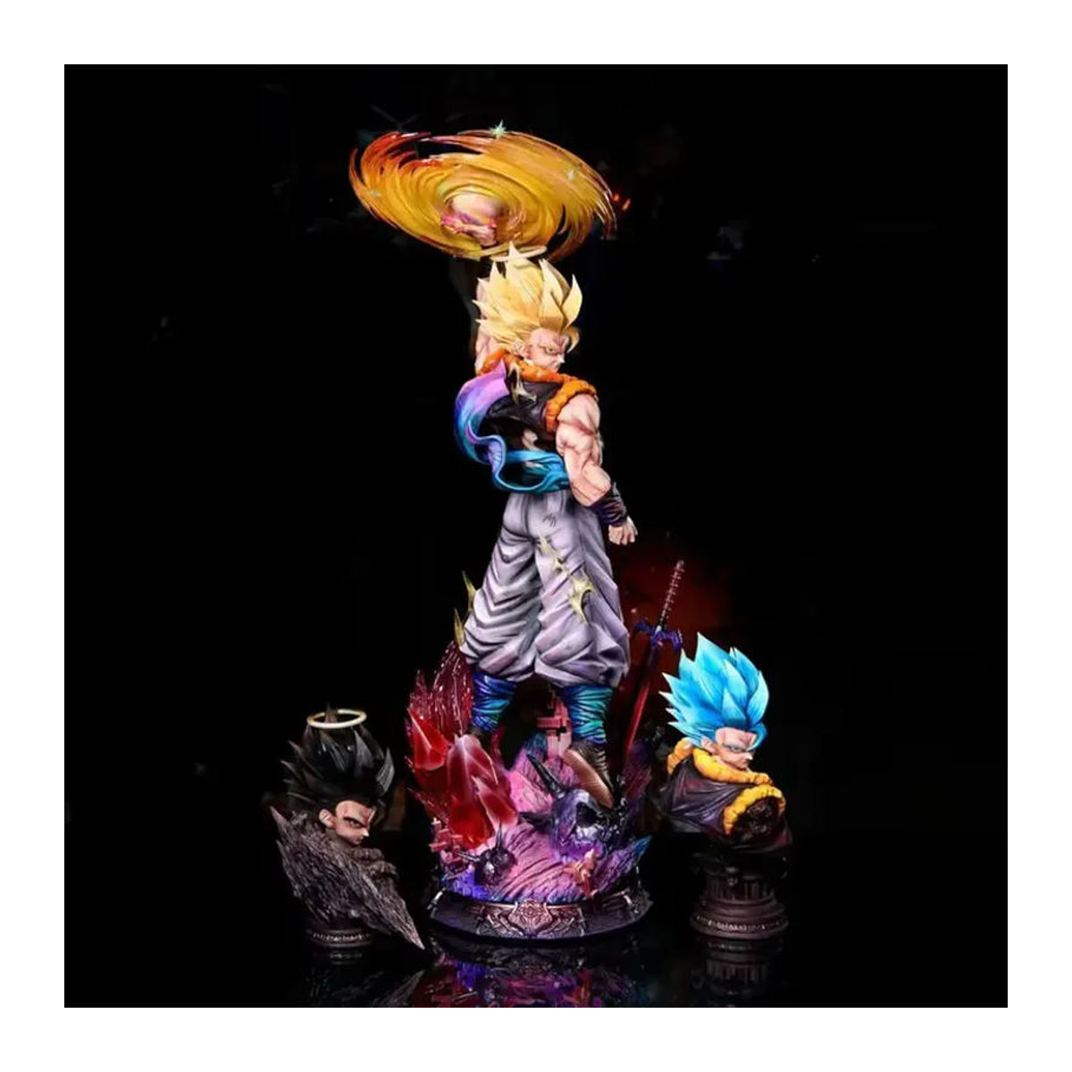 Jt Studio Clouds Rising Gogeta Dragon Ball Z Infinite SSJ3 Figur aus PVC mit austauschbarem Kopf, mehrfarbig, Höhe: 47 cm - Bild 3