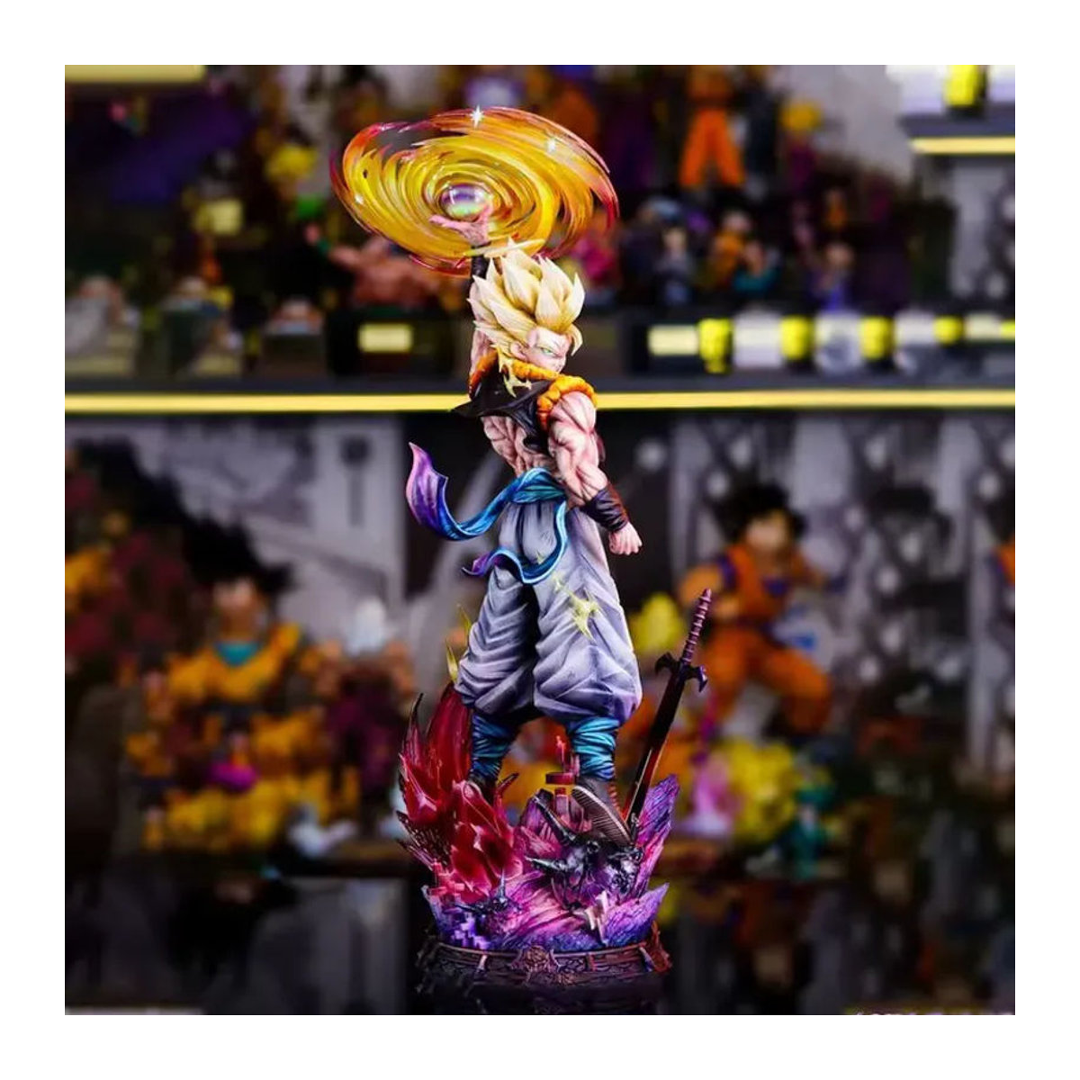 Jt Studio Clouds Rising Gogeta Dragon Ball Z Infinite SSJ3 Figur aus PVC mit austauschbarem Kopf, mehrfarbig, Höhe: 47 cm - Bild 4