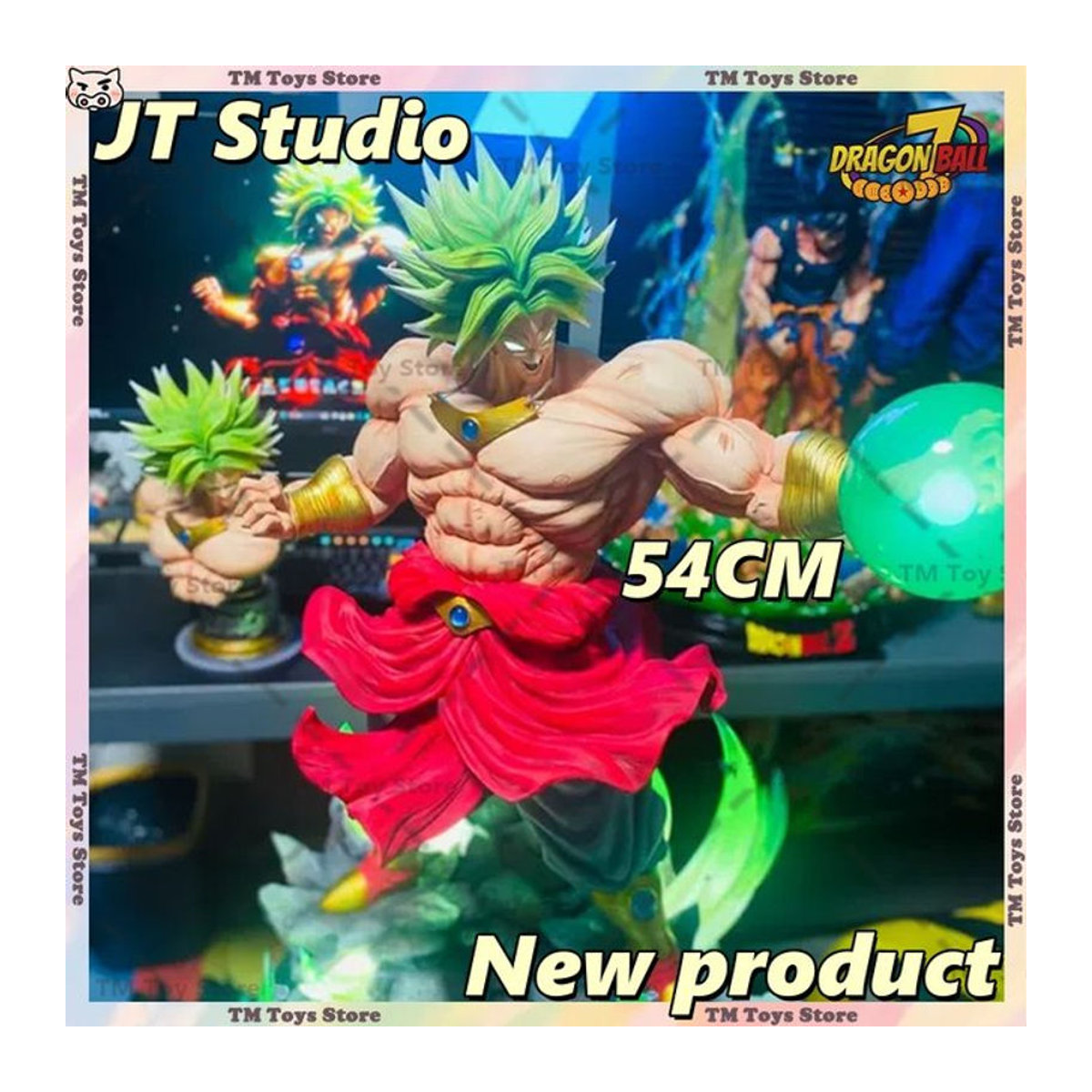 JT Studio Dragon Ball Anime Figur Super Saiyan Broli als PVC-Statue, mehrfarbig, Höhe: 54 cm - Bild 1