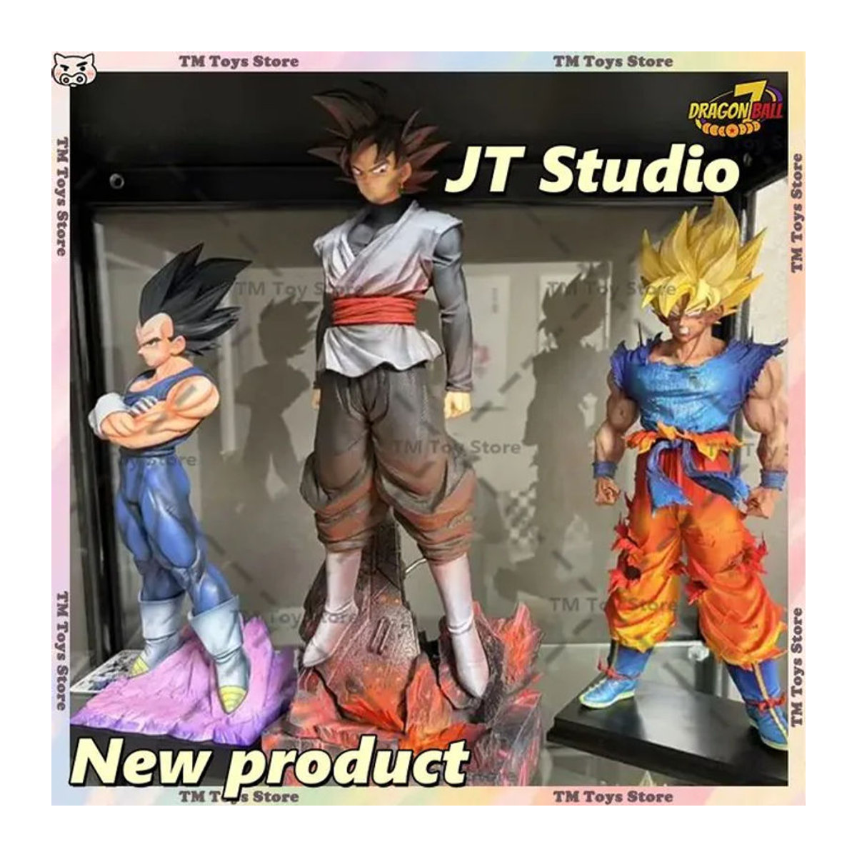 JT Studio Dragon Ball Zamasu und Goku Black Anime-Figur aus PVC, mehrfarbig, Höhe: 37 cm - Bild 1
