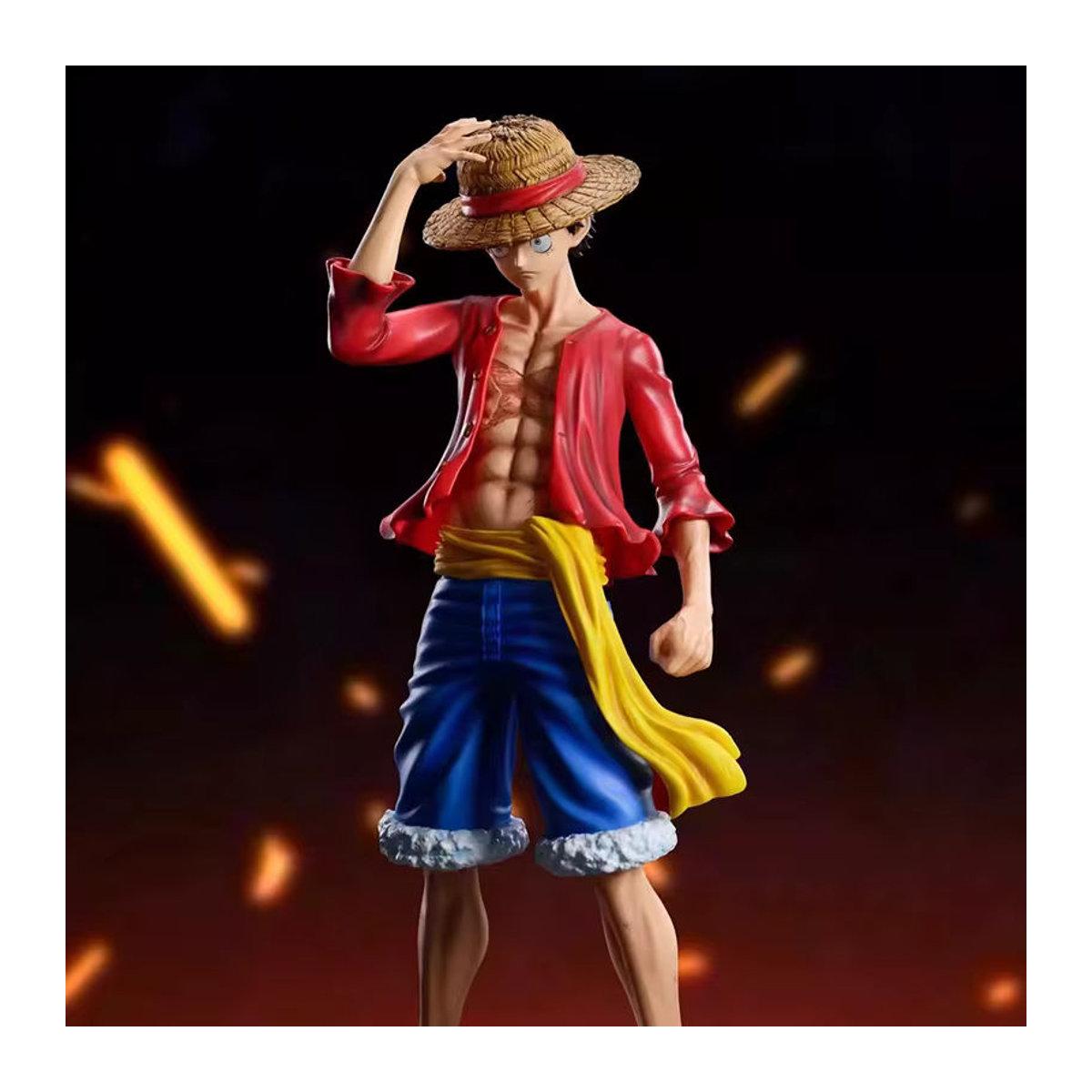 JT Studio One Piece Ruffy Post-Timeskip Anime-Figur aus Kunststoff, 2er-Pack, mehrfarbig, Höhe: 23 cm - Bild 2
