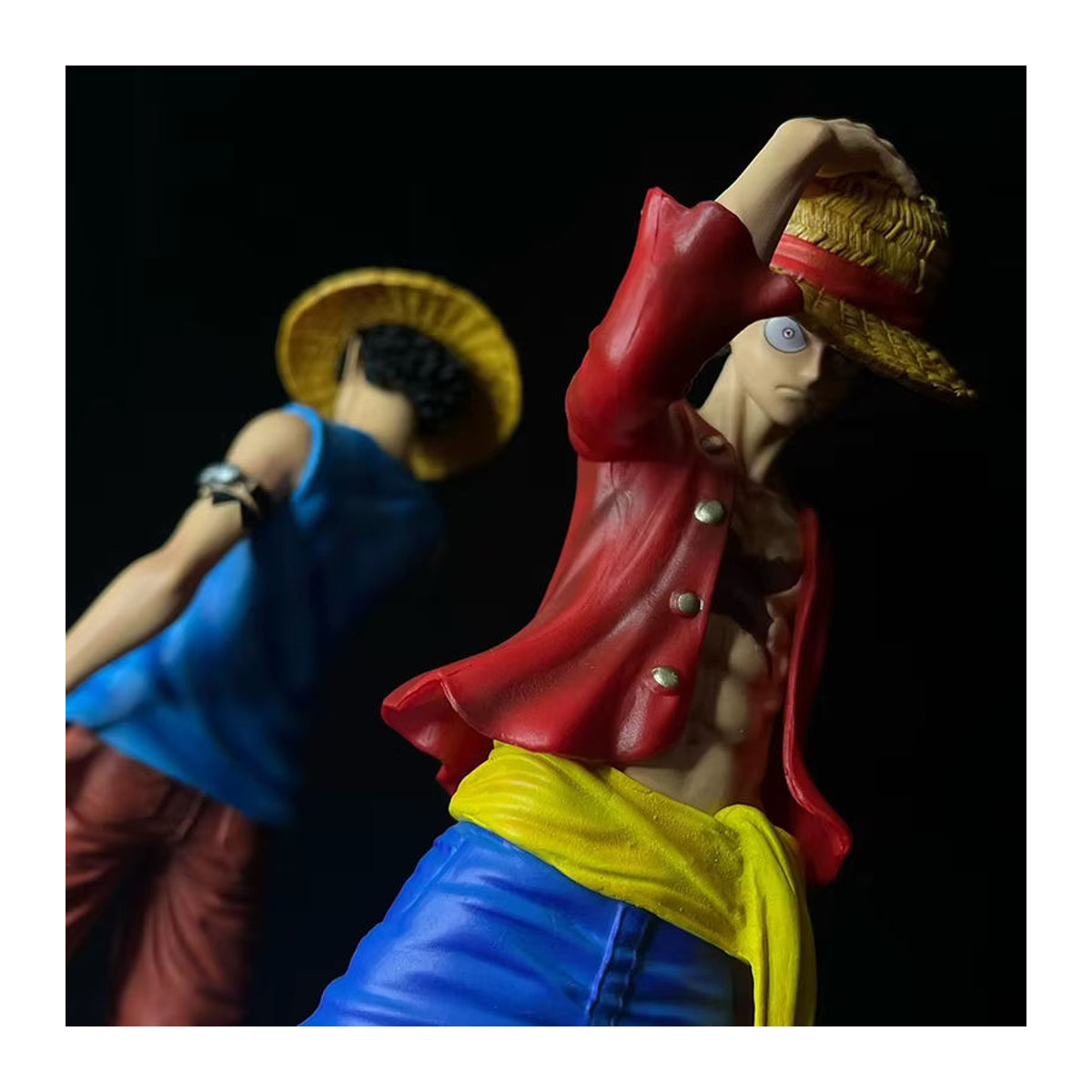 JT Studio One Piece Ruffy Post-Timeskip Anime-Figur aus Kunststoff, 2er-Pack, mehrfarbig, Höhe: 23 cm - Bild 5