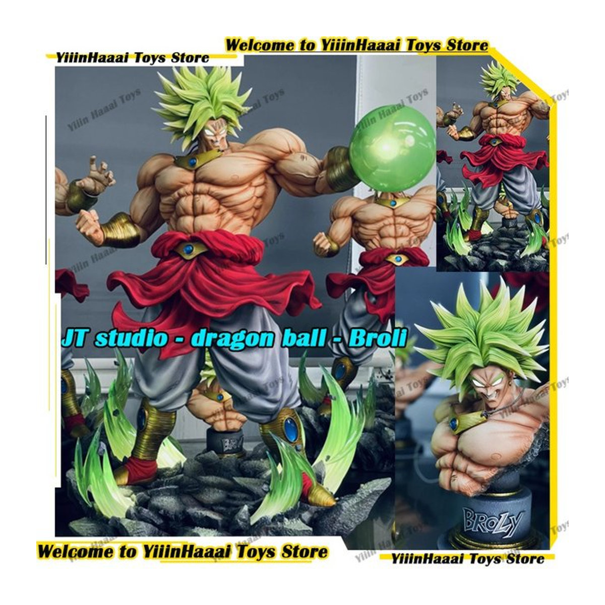 JT Studio Toys Broli Anime-Figur Dragon Ball Super Saiyan PVC-Statue, mehrfarbig, Höhe: 54 cm - Bild 1