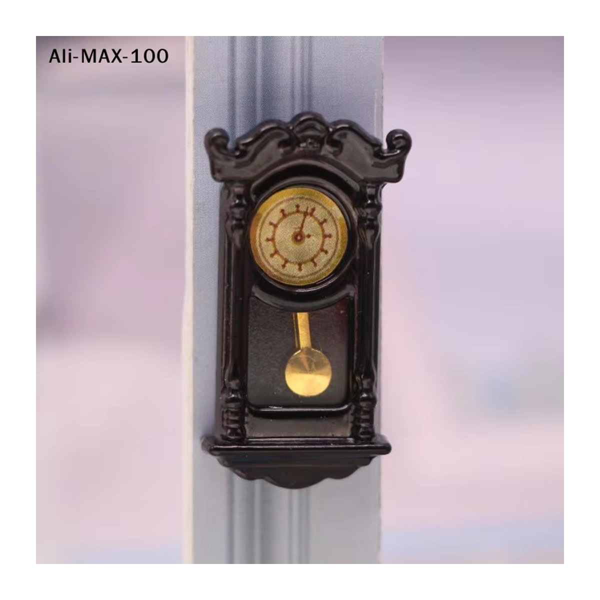 JTZTF Vintage Wanduhr Modell für Puppenhaus im Maßstab 1/12, Schwarz, Wandmontage - Bild 3