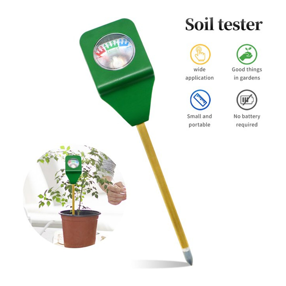 JUANJUAN Mini-Bodenfeuchtemessgerät für Pflanzen und Gartenbau - Bild 1