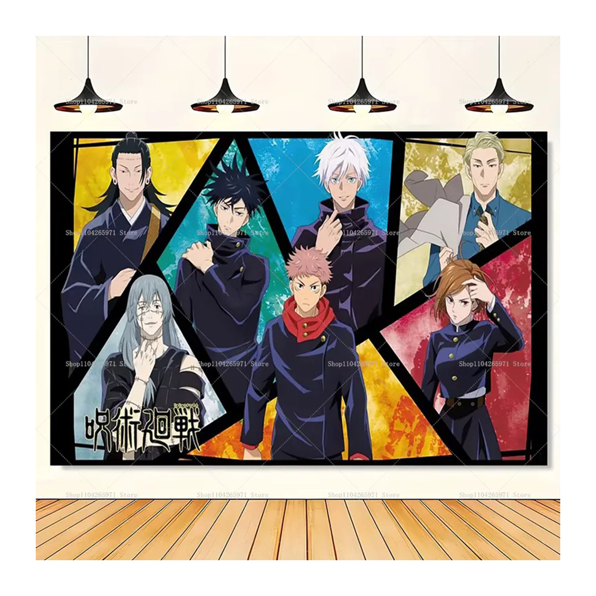 Jujutsu Kaisen Anime Hintergrundbanner mit Verfluchtem Geist für Party-Dekoration und Fotografie, mehrfarbig, rechteckig - Bild 3