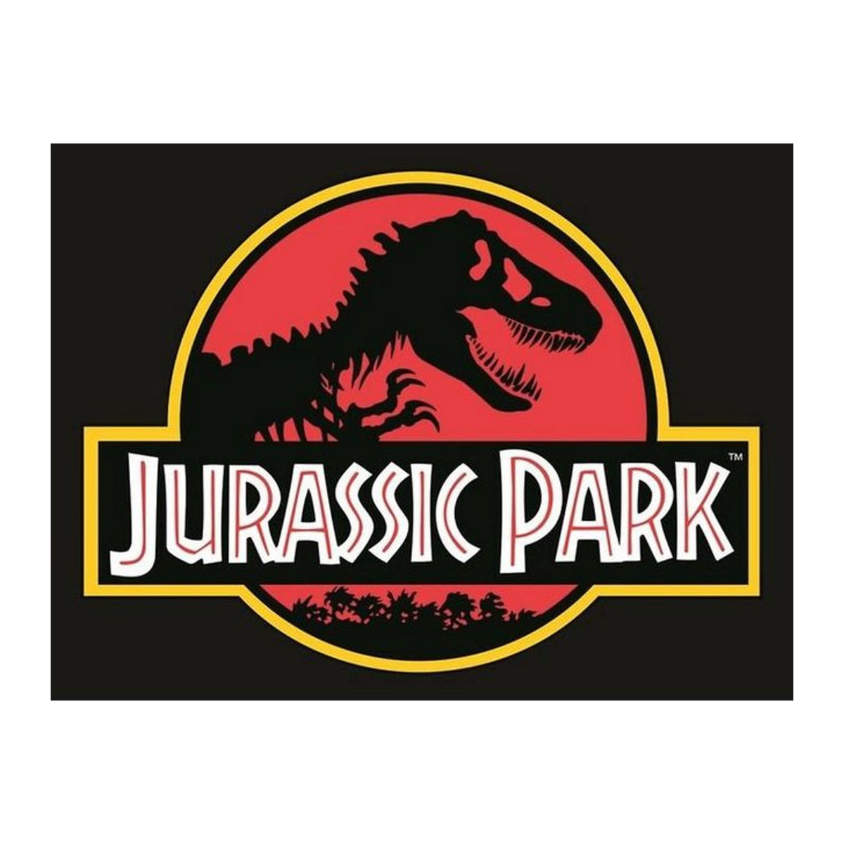 Jurassic Park Klassischer Logo-Druck auf Papier, rot/schwarz/mehrfarbig, Höhe: 40 cm, Breite: 30 cm - Bild 1