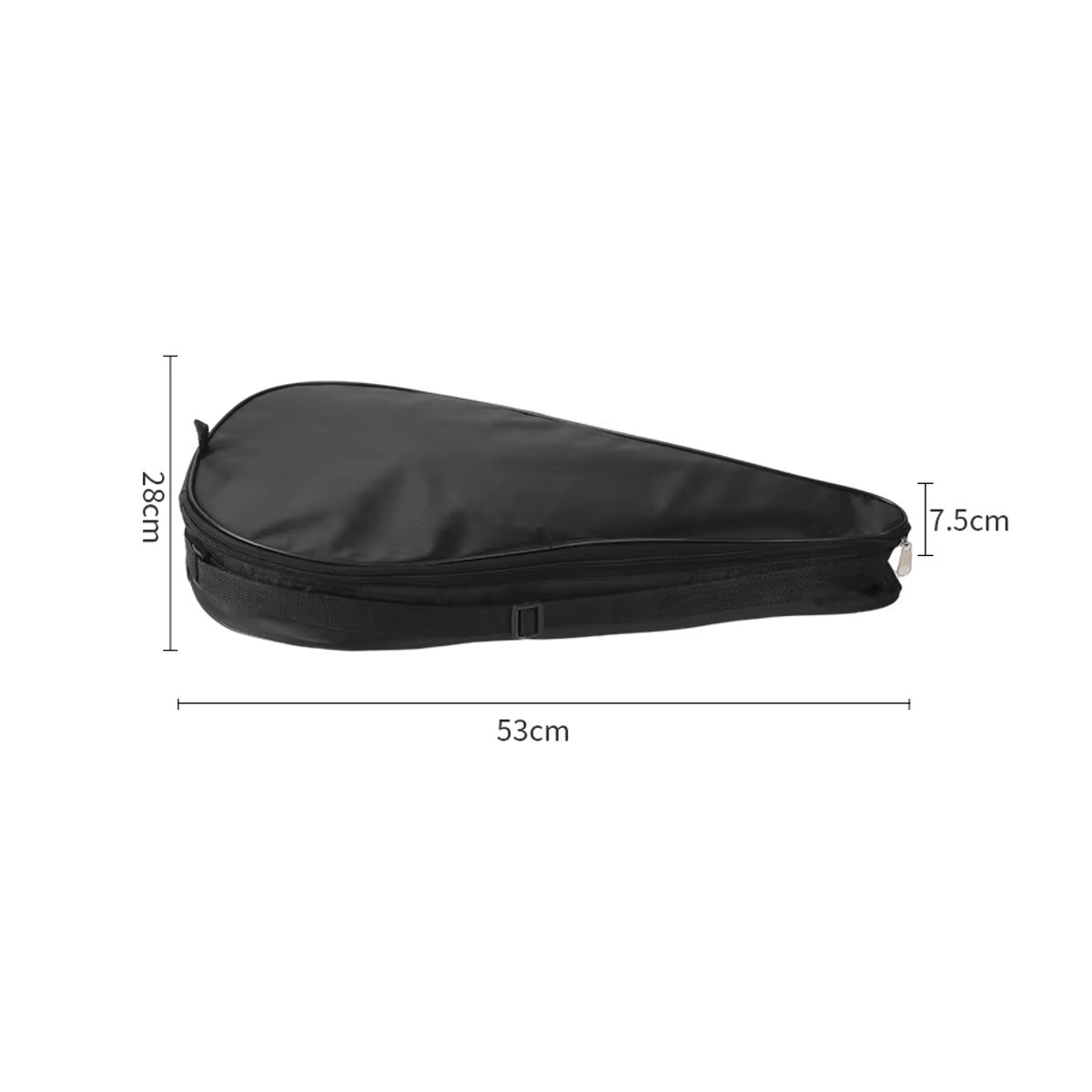 JUSENDA Oxford Padel Schlägertasche mit Carbonfaser-Front und EVA-Polsterung, Schwarz, Unisex Umhängetasche für Tennisschläger - Bild 3