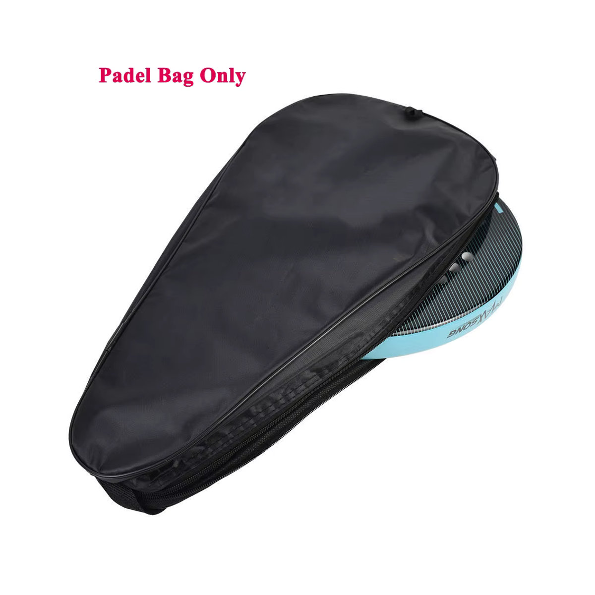 JUSENDA Oxford Padel Schlägertasche mit Carbonfaser-Front und EVA-Polsterung, Schwarz, Unisex Umhängetasche für Tennisschläger - Bild 5