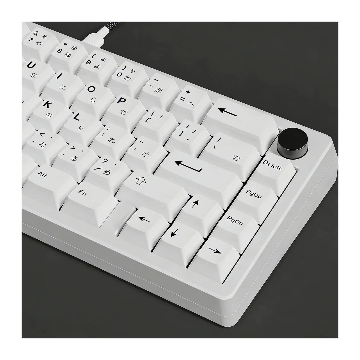 JUSENDA PBT Tastenkappen im Cherry-Profil mit japanischem Layout, 125 Tasten, Schwarz-Weiß, für mechanische Gaming-Tastaturen - Bild 2