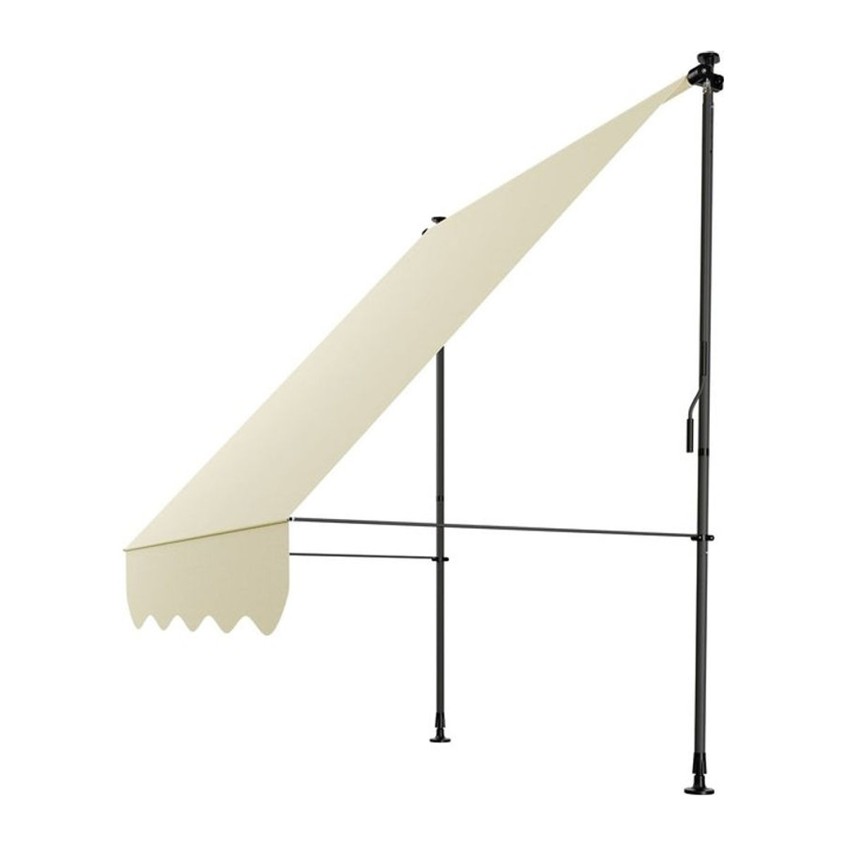 Juskys Klemmmarkise Kapstadt Beige B: 150 cm, H: 120 cm, höhenverstellbar und wasserabweisend - Bild 1